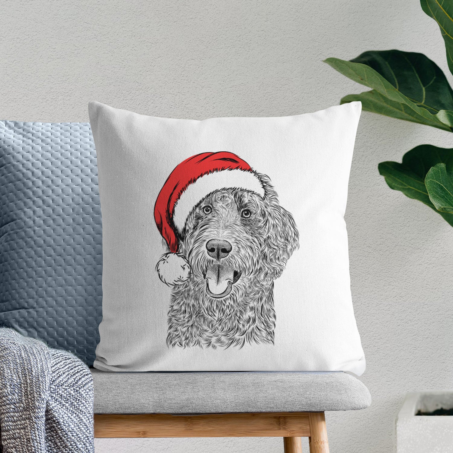 Murr Dog the Labradoodle - Throw Pillow Cover