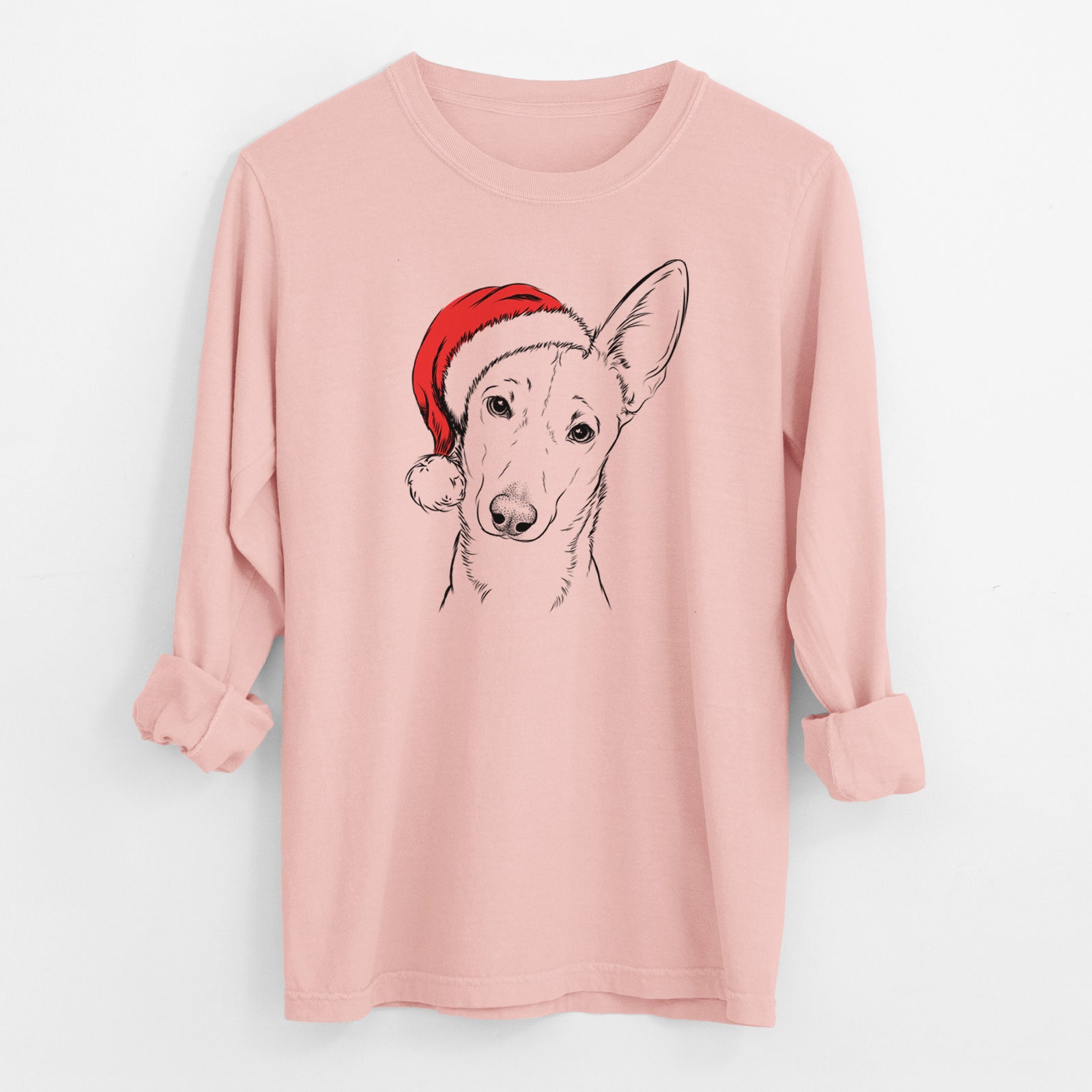 Santa Nala the Carolina Dog - Men's Heavyweight 100% Cotton Long Sleeve