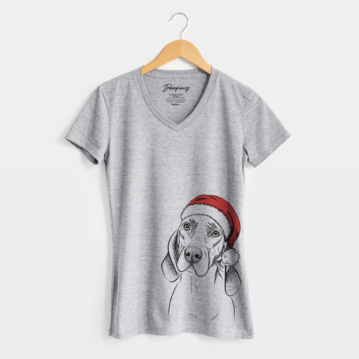 Santa Norman the Plott Hound - Women's Perfect V-neck Shirt