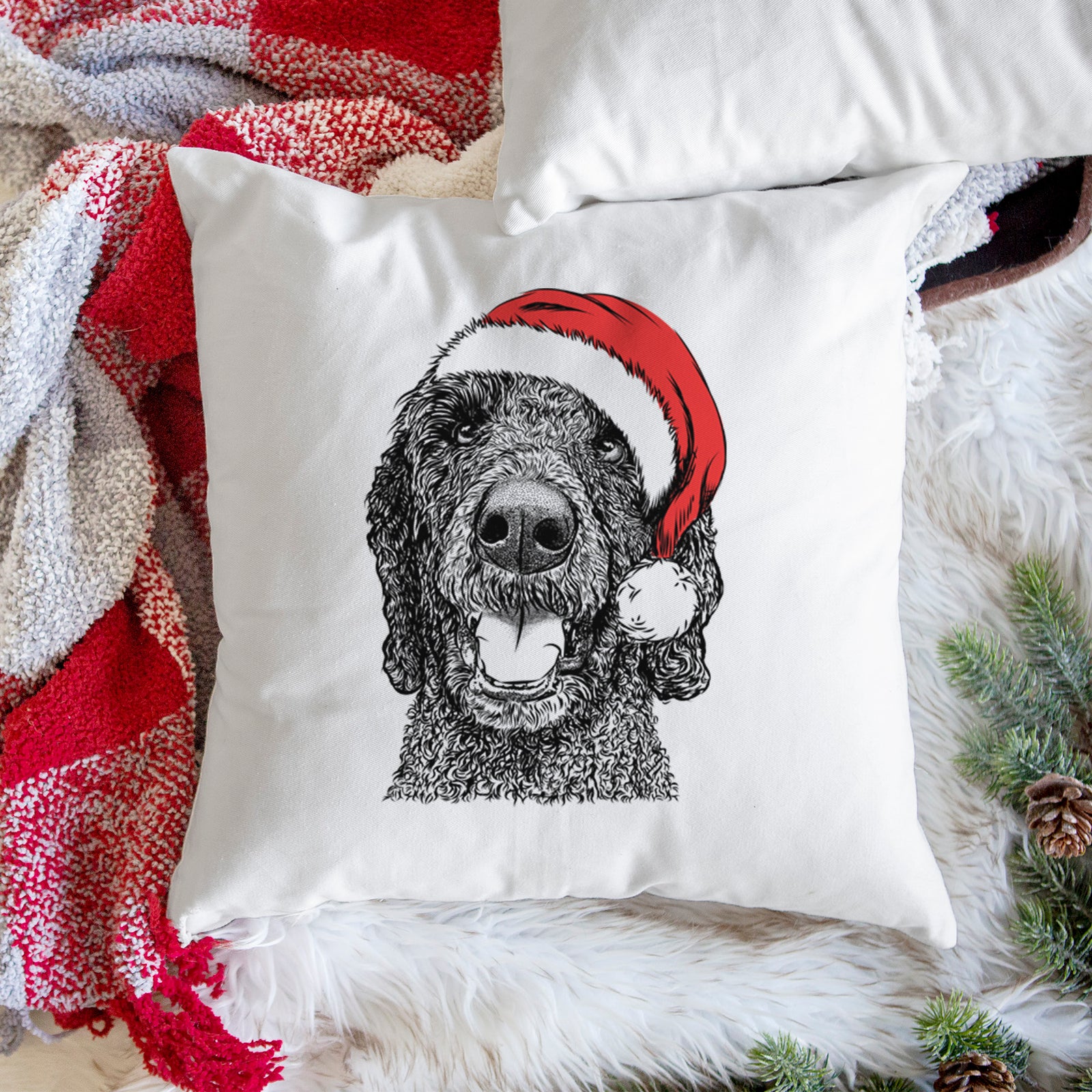 Obi James the Goldendoodle - Throw Pillow Cover