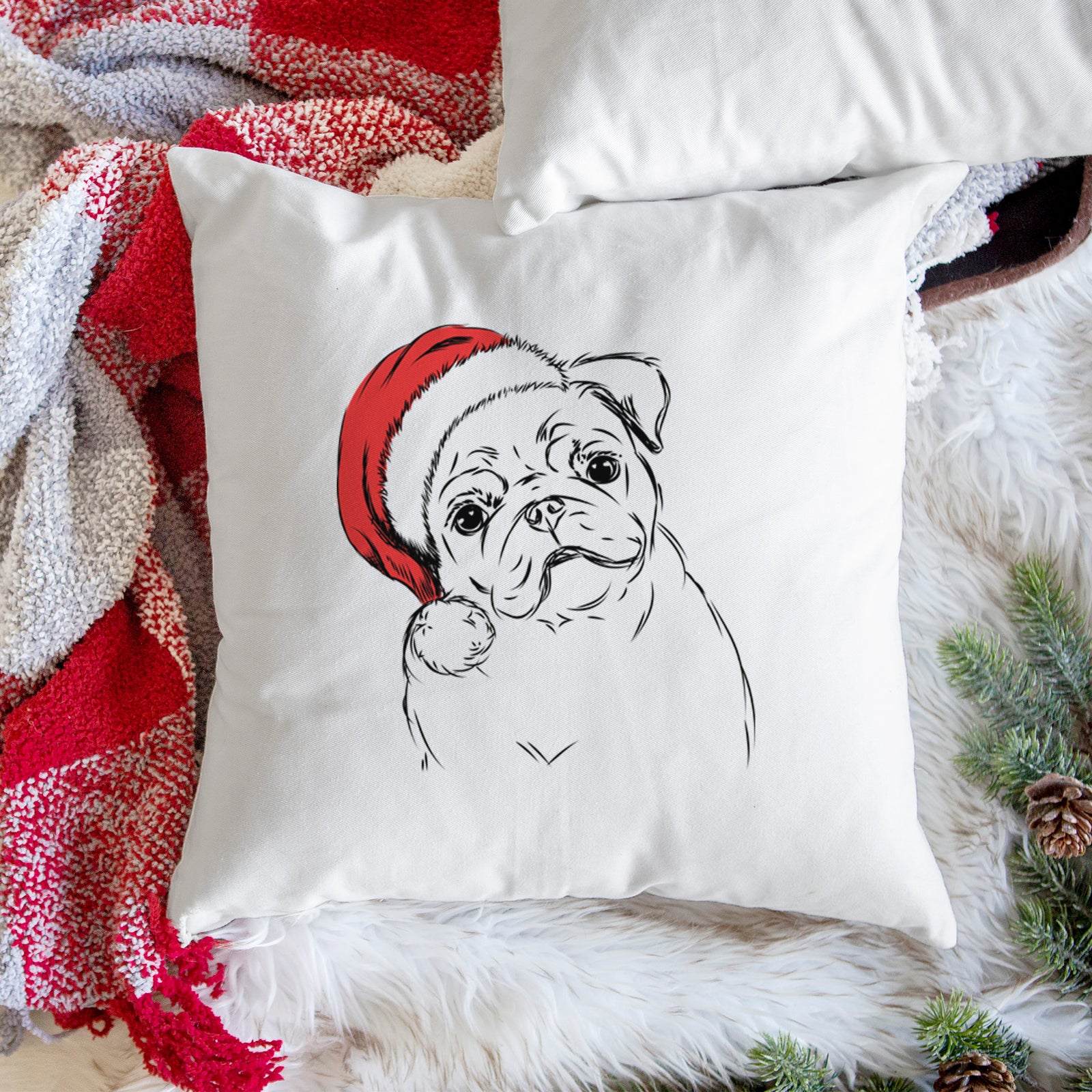 Otis the Pug - Throw Pillow Cover