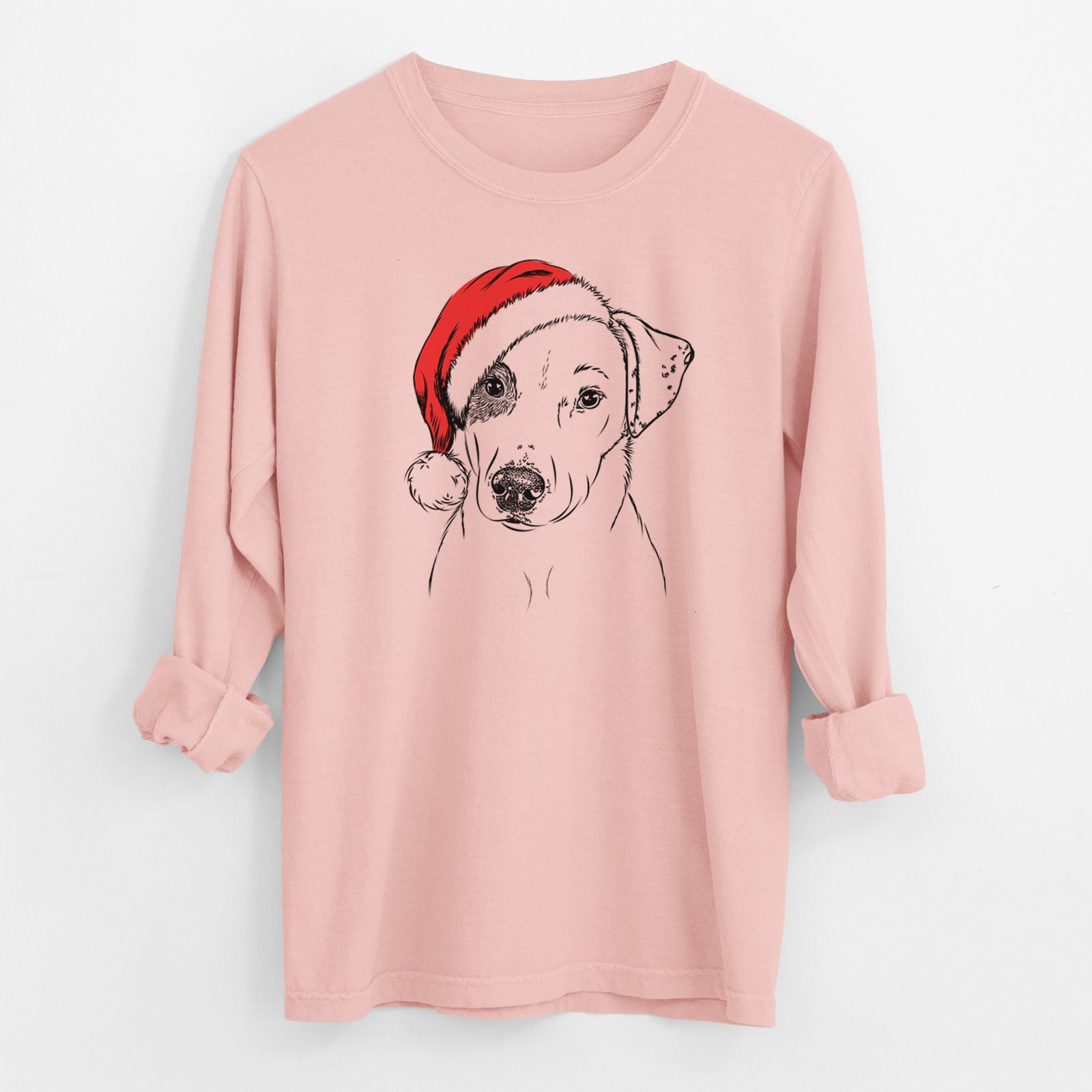 Santa P Pie the Mixed Breed - Men's Heavyweight 100% Cotton Long Sleeve