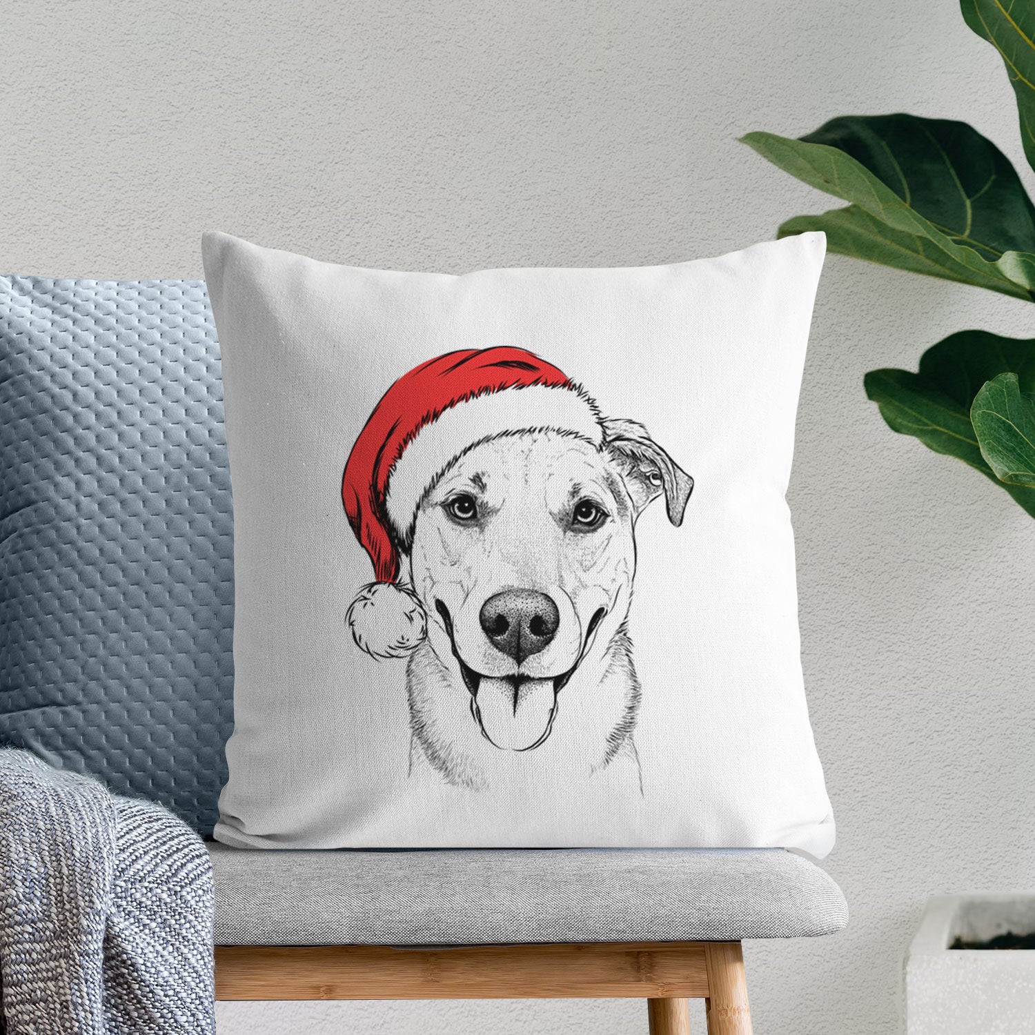 Padre the Pitbull Mix - Throw Pillow Cover