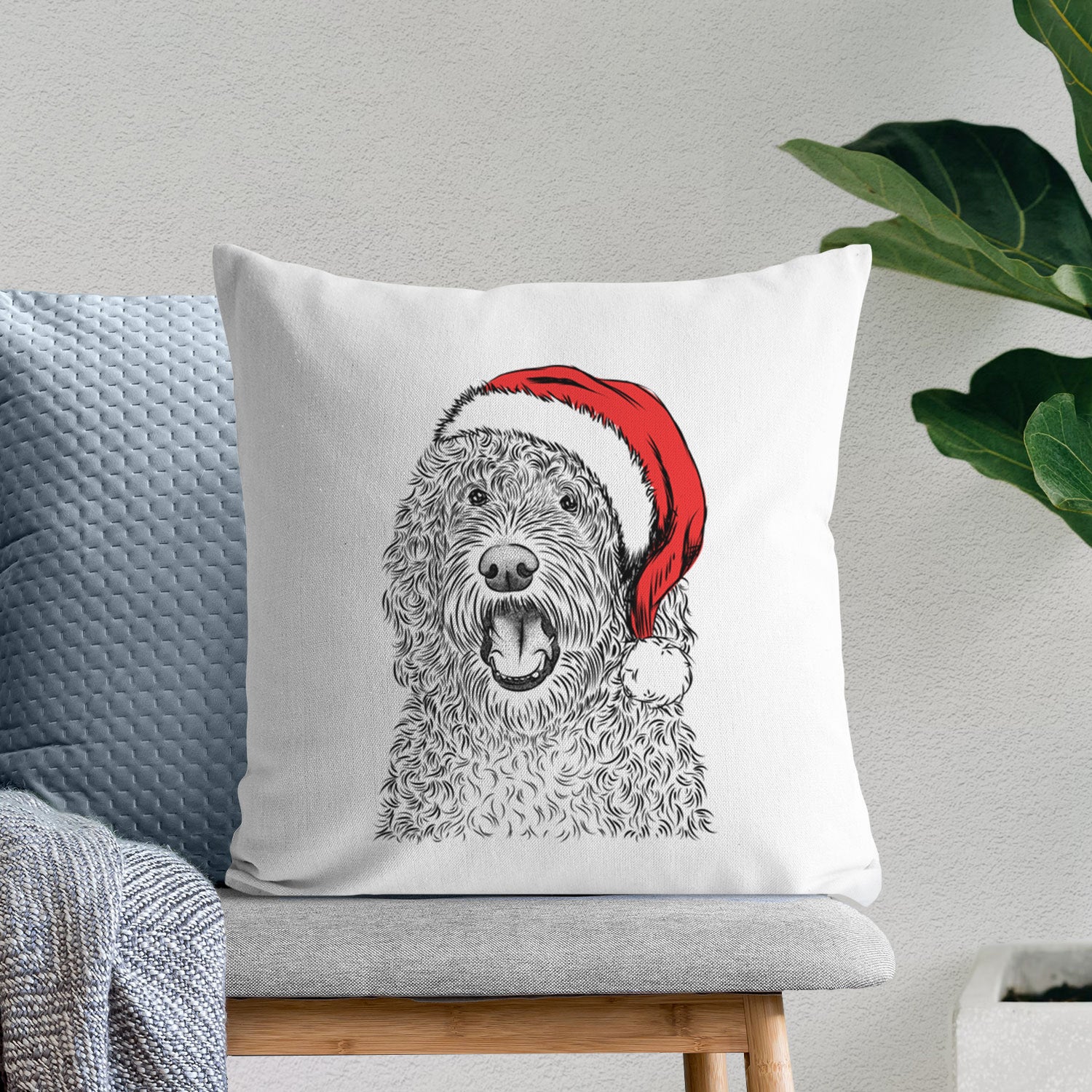Phillip the Portuguese Water Dog - Throw Pillow Cover