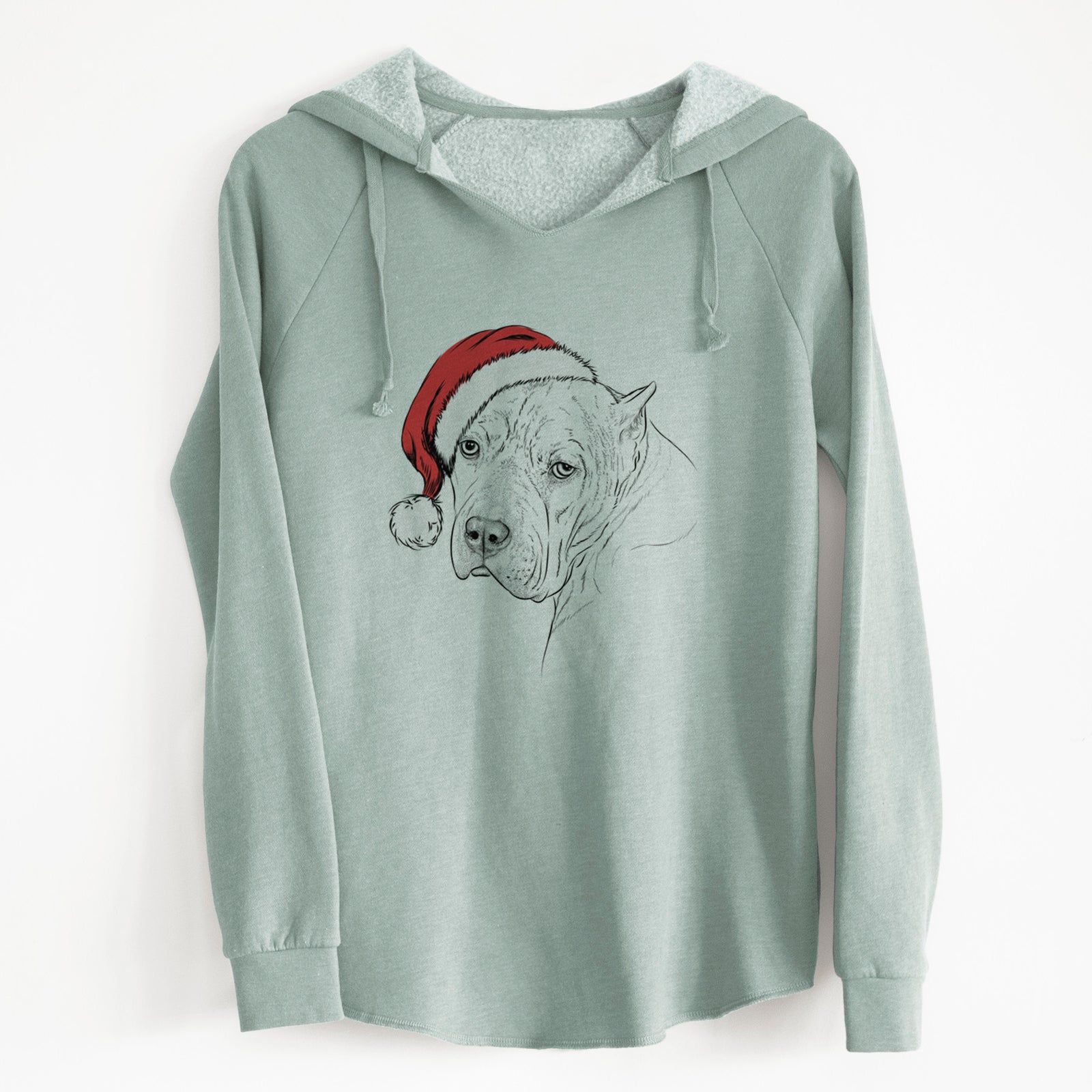 Santa Precious the Staffordshire Terrier - Cali Wave Hooded Sweatshirt