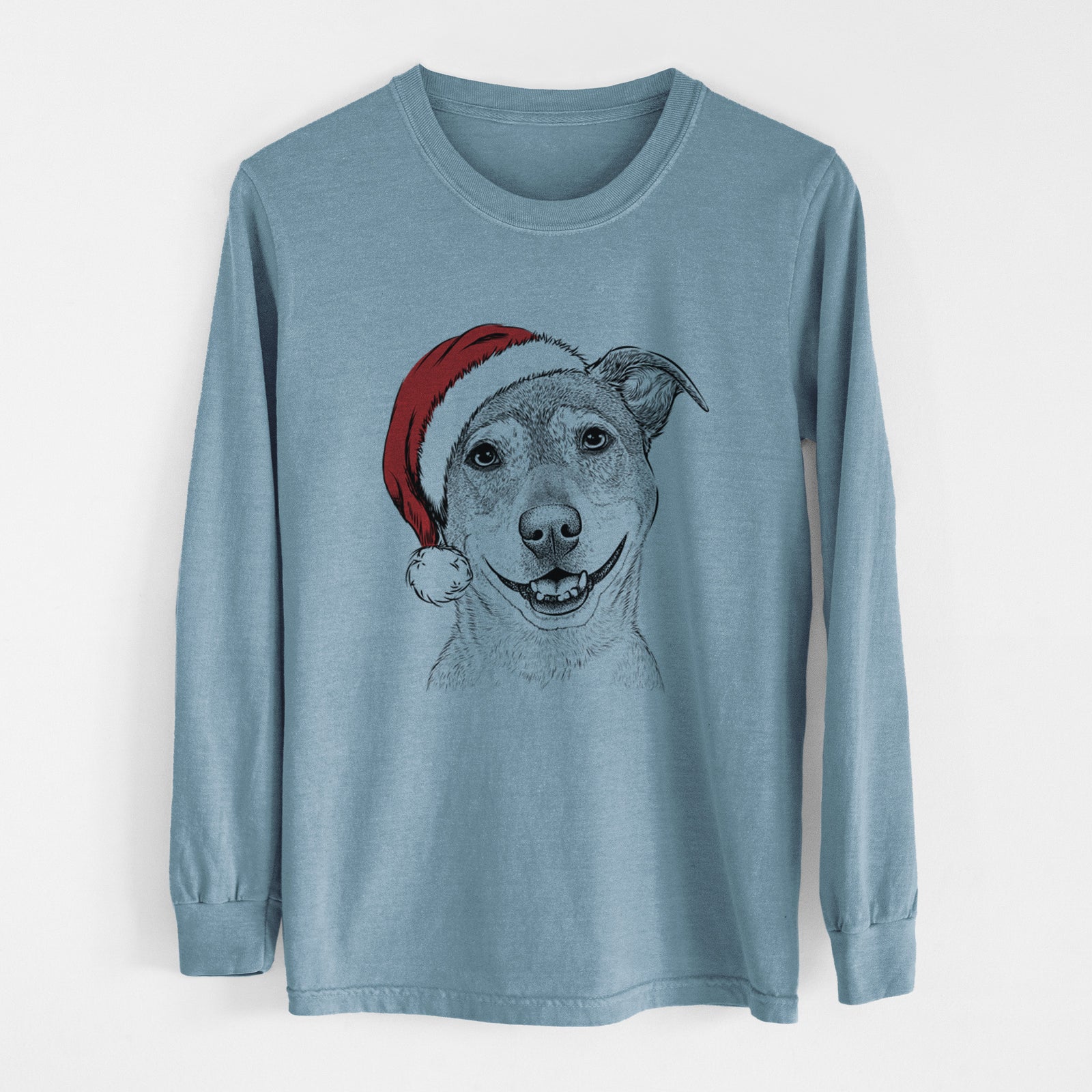 Santa Reese the Mountain Cur - Heavyweight 100% Cotton Long Sleeve
