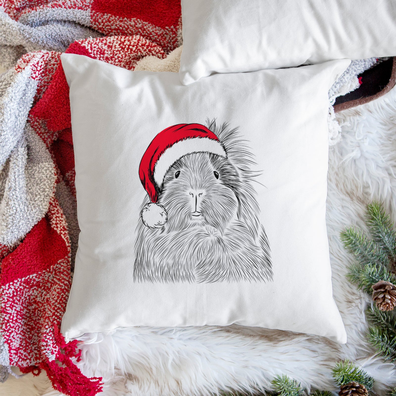 Rhino the Guinea Pig - Throw Pillow Cover