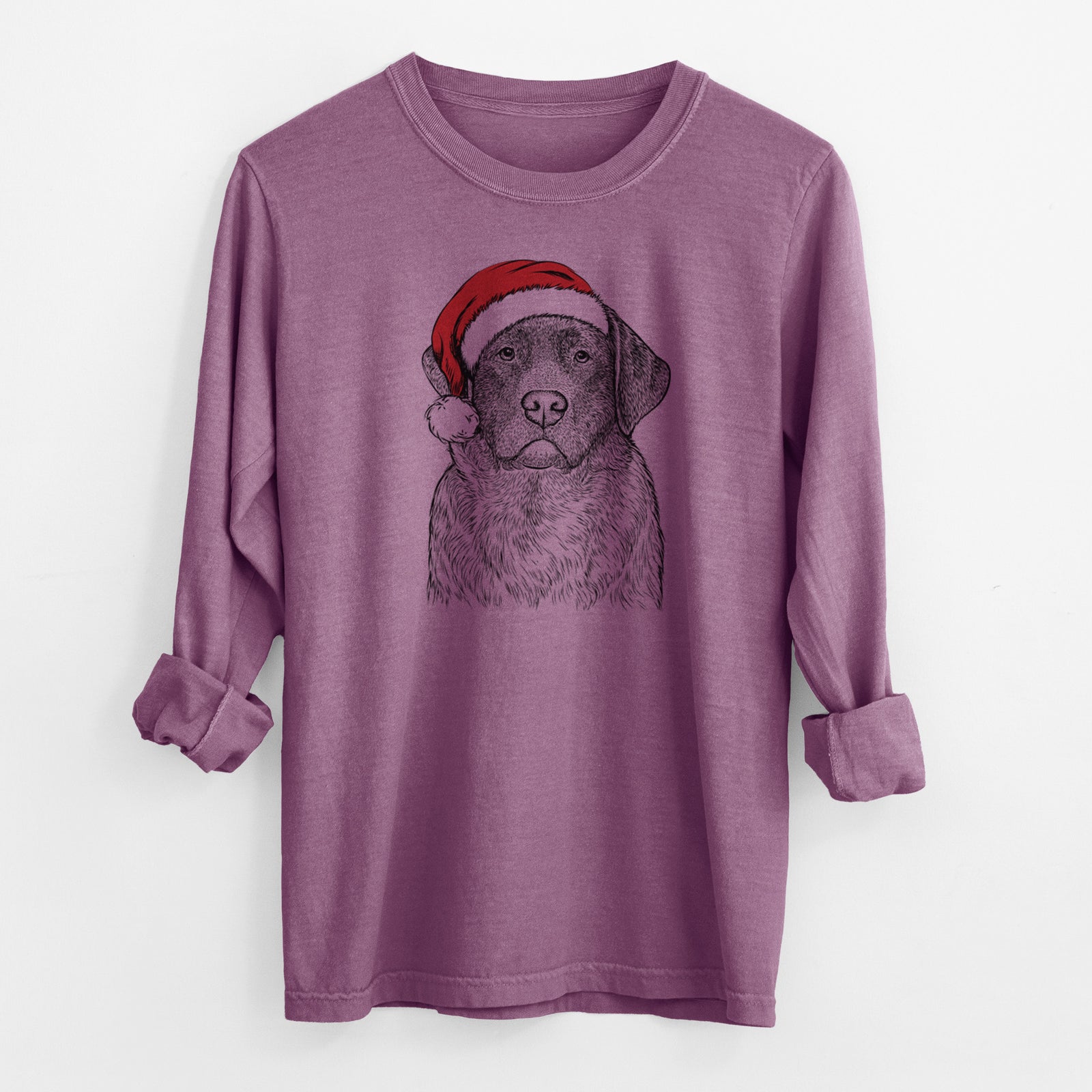 Santa River the English Labrador Retriever - Men's Heavyweight 100% Cotton Long Sleeve