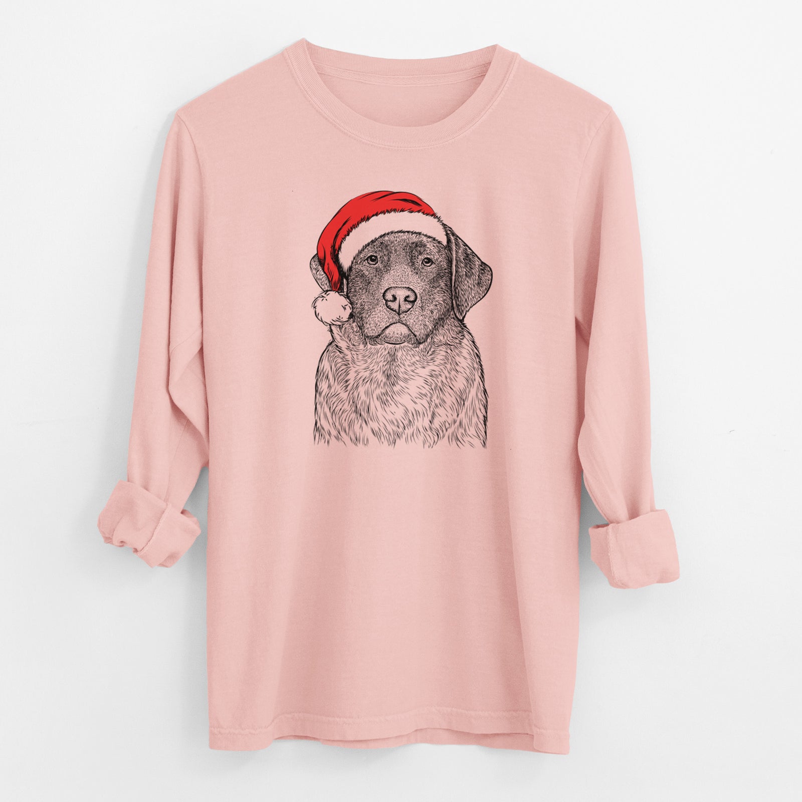 Santa River the English Labrador Retriever - Men's Heavyweight 100% Cotton Long Sleeve