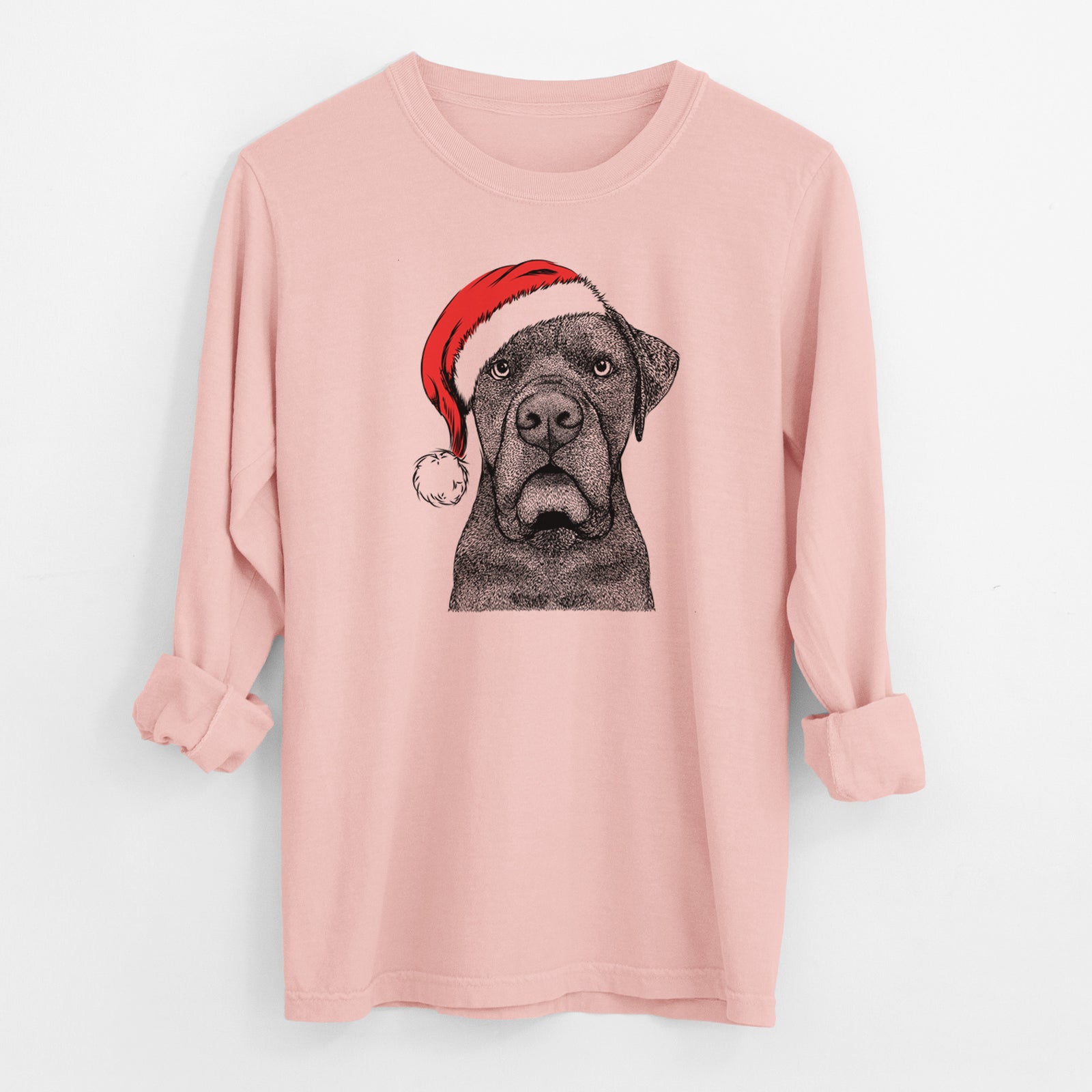 Santa Rocco the Cane Corso - Men's Heavyweight 100% Cotton Long Sleeve