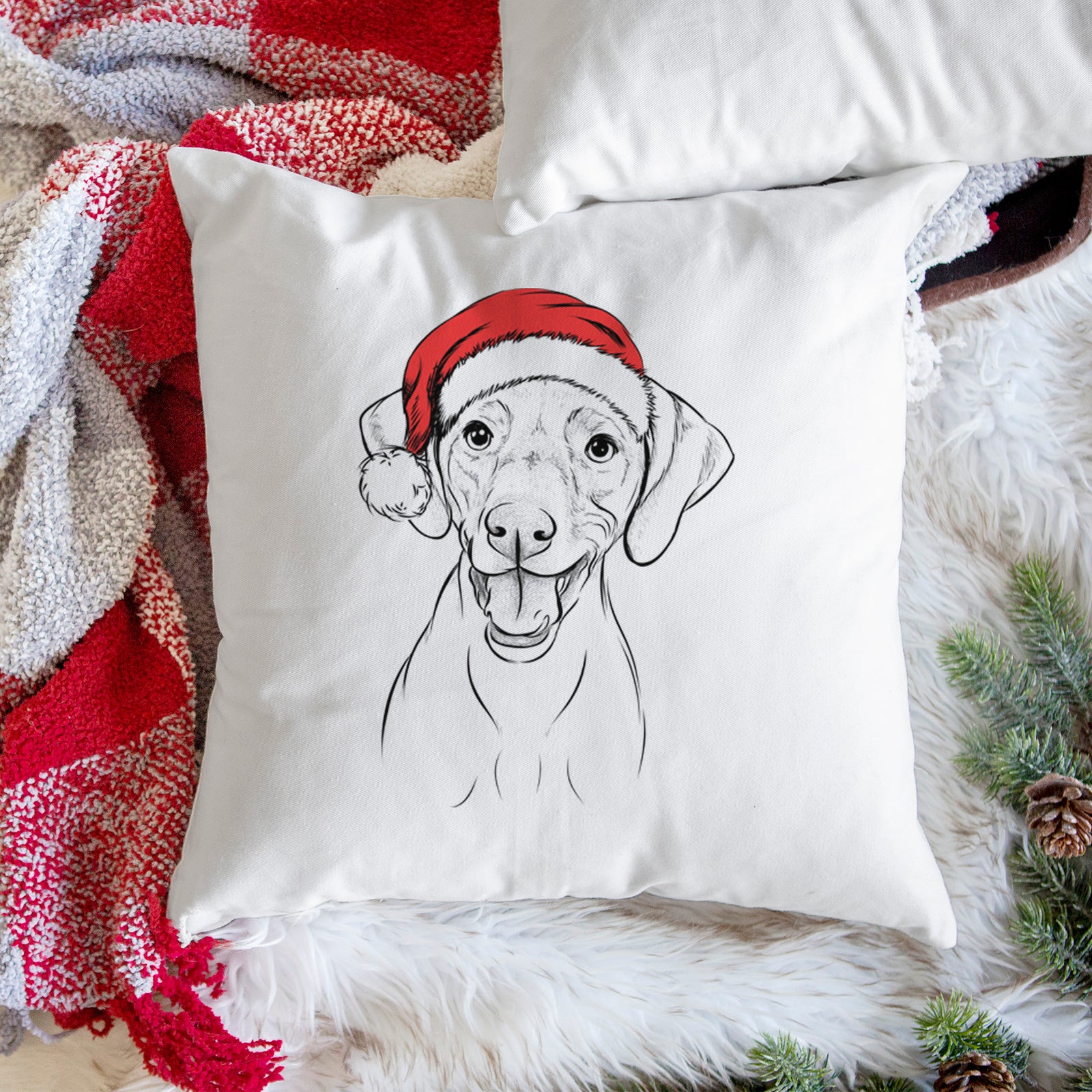 Ruby the Vizsla - Throw Pillow Cover