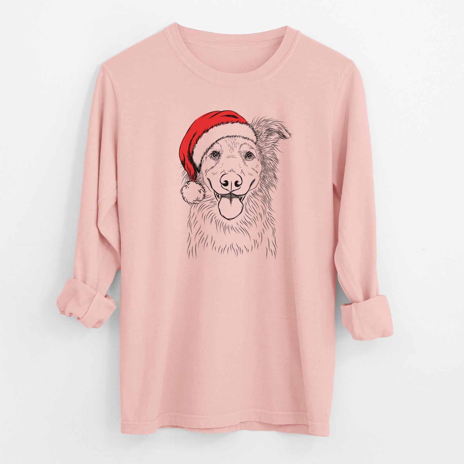 Santa Ruxtin the Mixed Breed - Men's Heavyweight 100% Cotton Long Sleeve