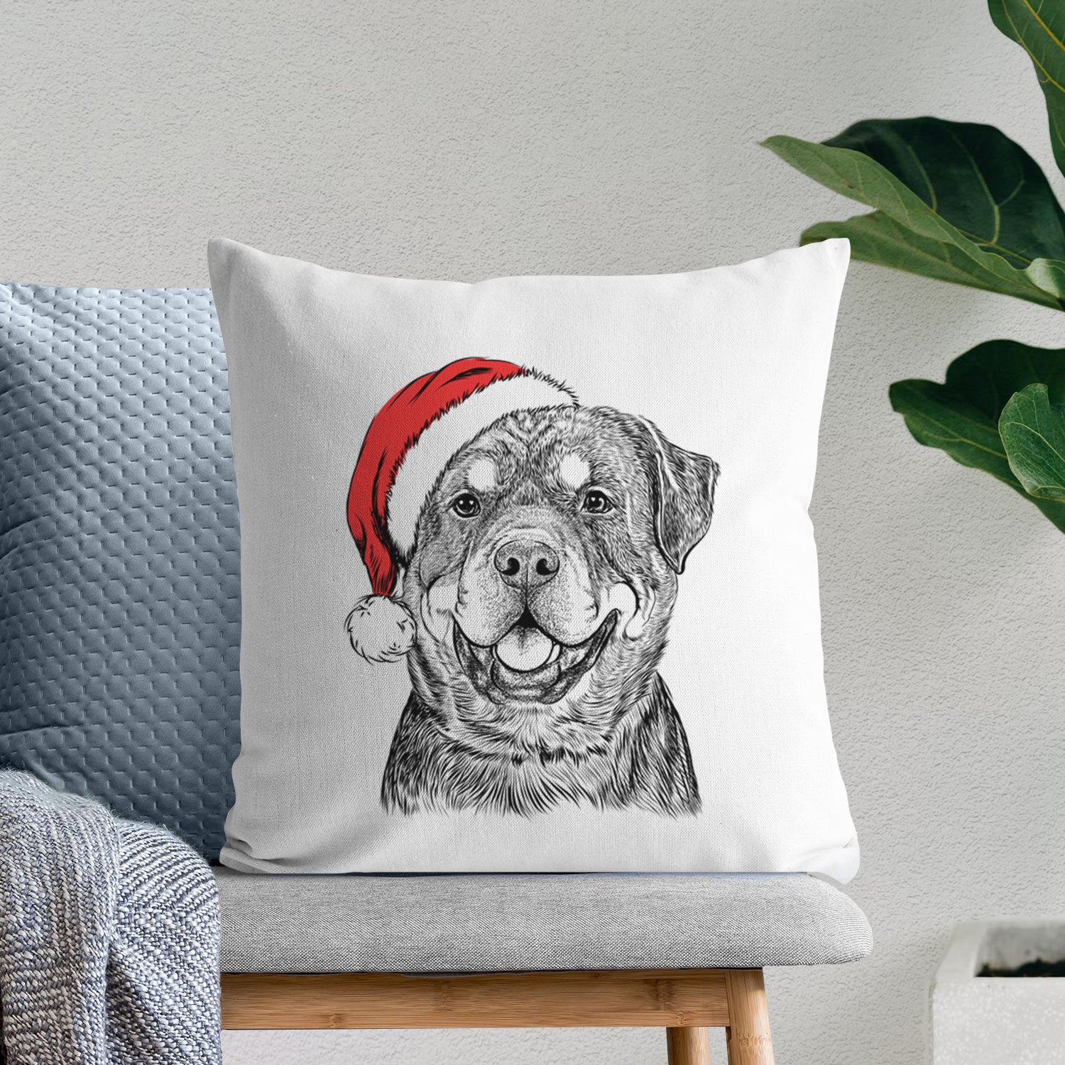 Sig the Rottweiler - Throw Pillow Cover