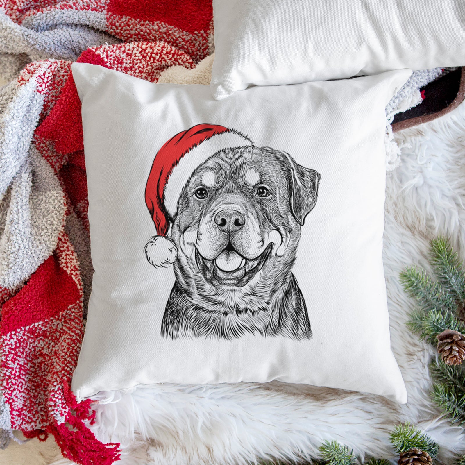 Sig the Rottweiler - Throw Pillow Cover