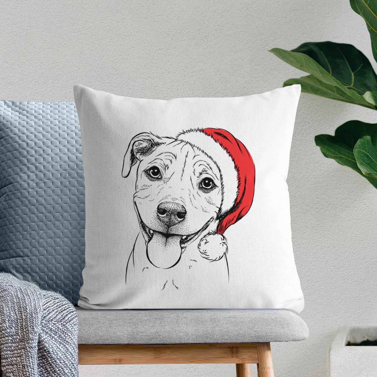 Skye the Pitweiler - Throw Pillow Cover