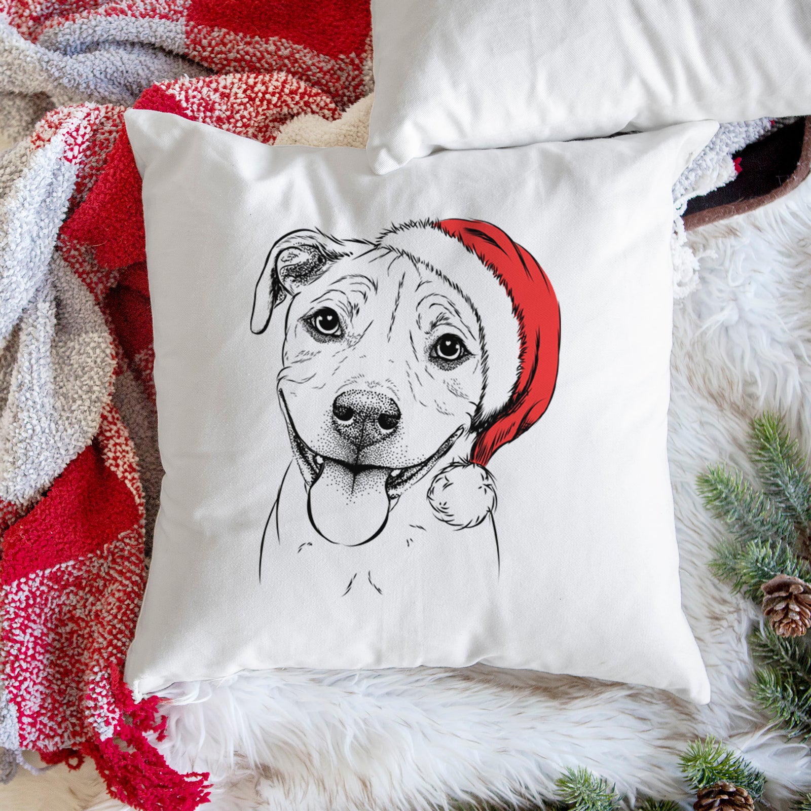 Skye the Pitweiler - Throw Pillow Cover
