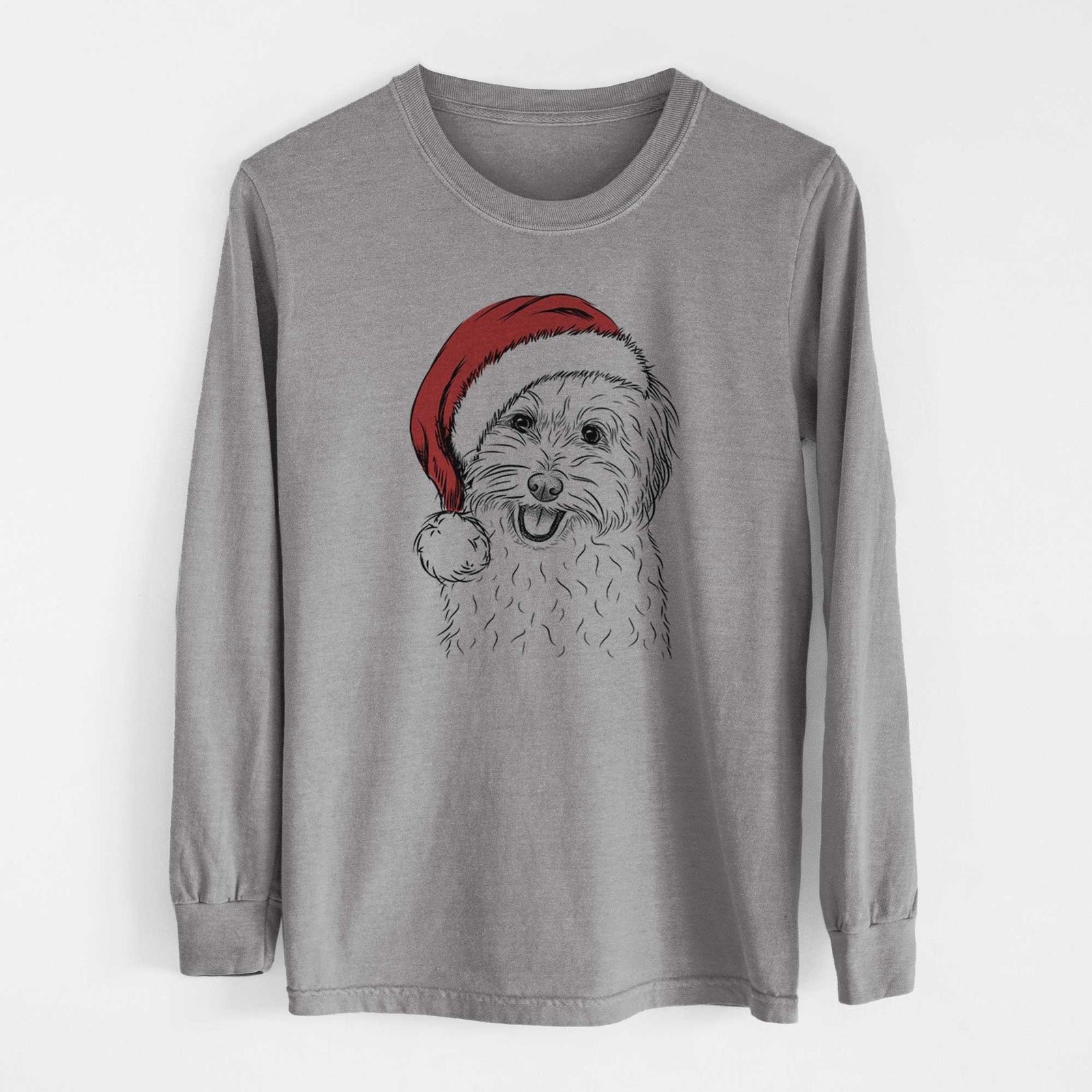 Santa Sophie Quinn the Havanese - Men's Heavyweight 100% Cotton Long Sleeve