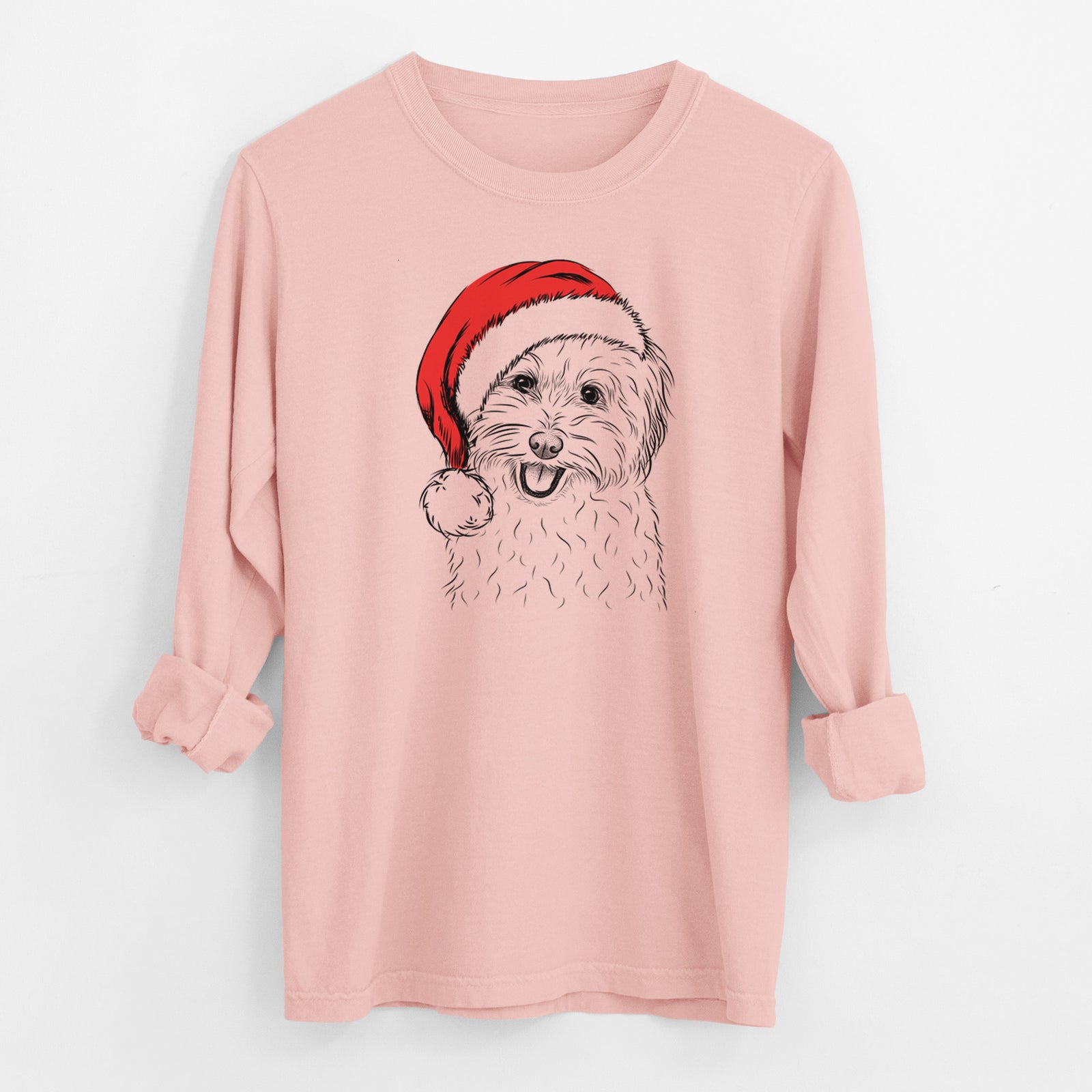 Santa Sophie Quinn the Havanese - Men's Heavyweight 100% Cotton Long Sleeve