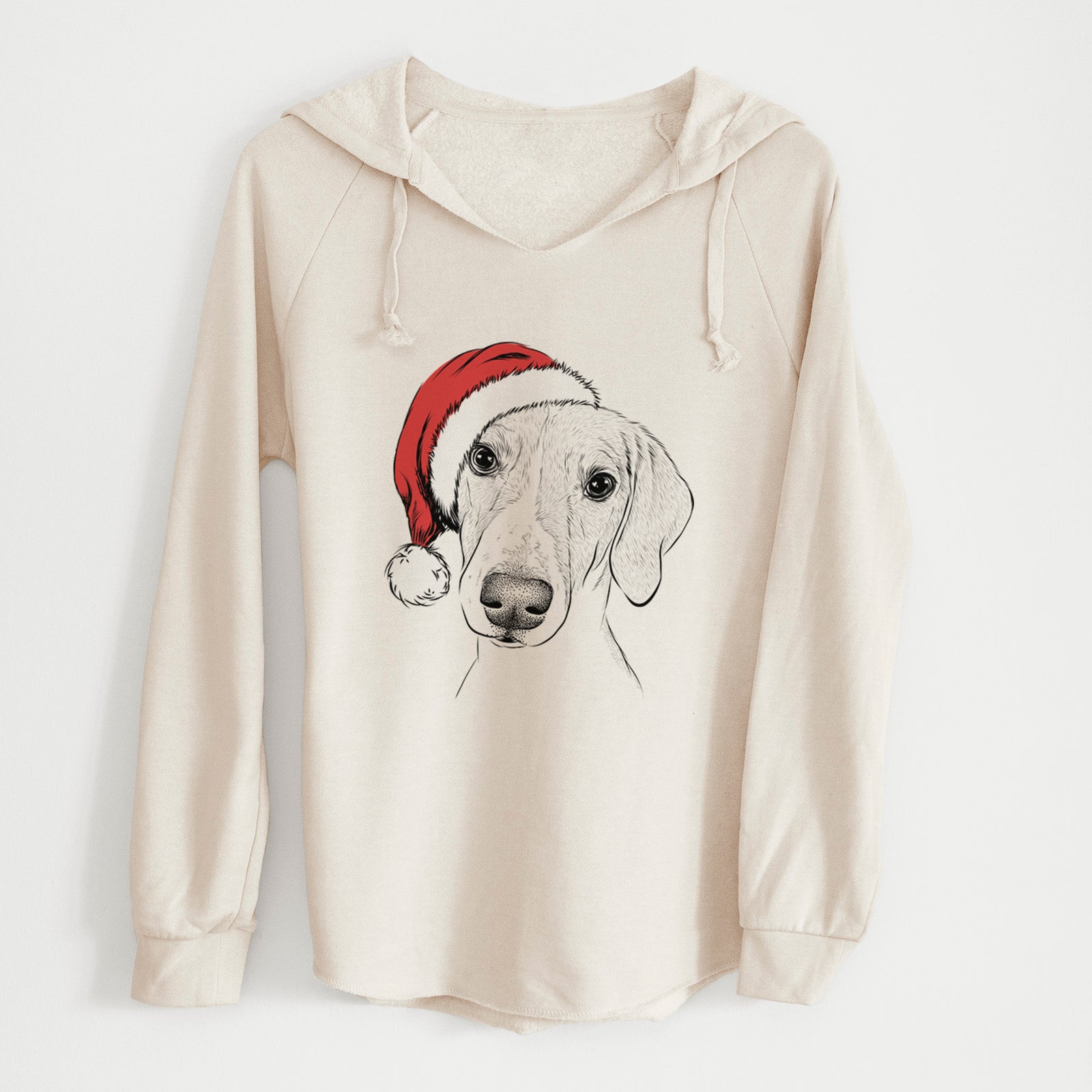 Santa Stanley the Foxhound - Cali Wave Hooded Sweatshirt