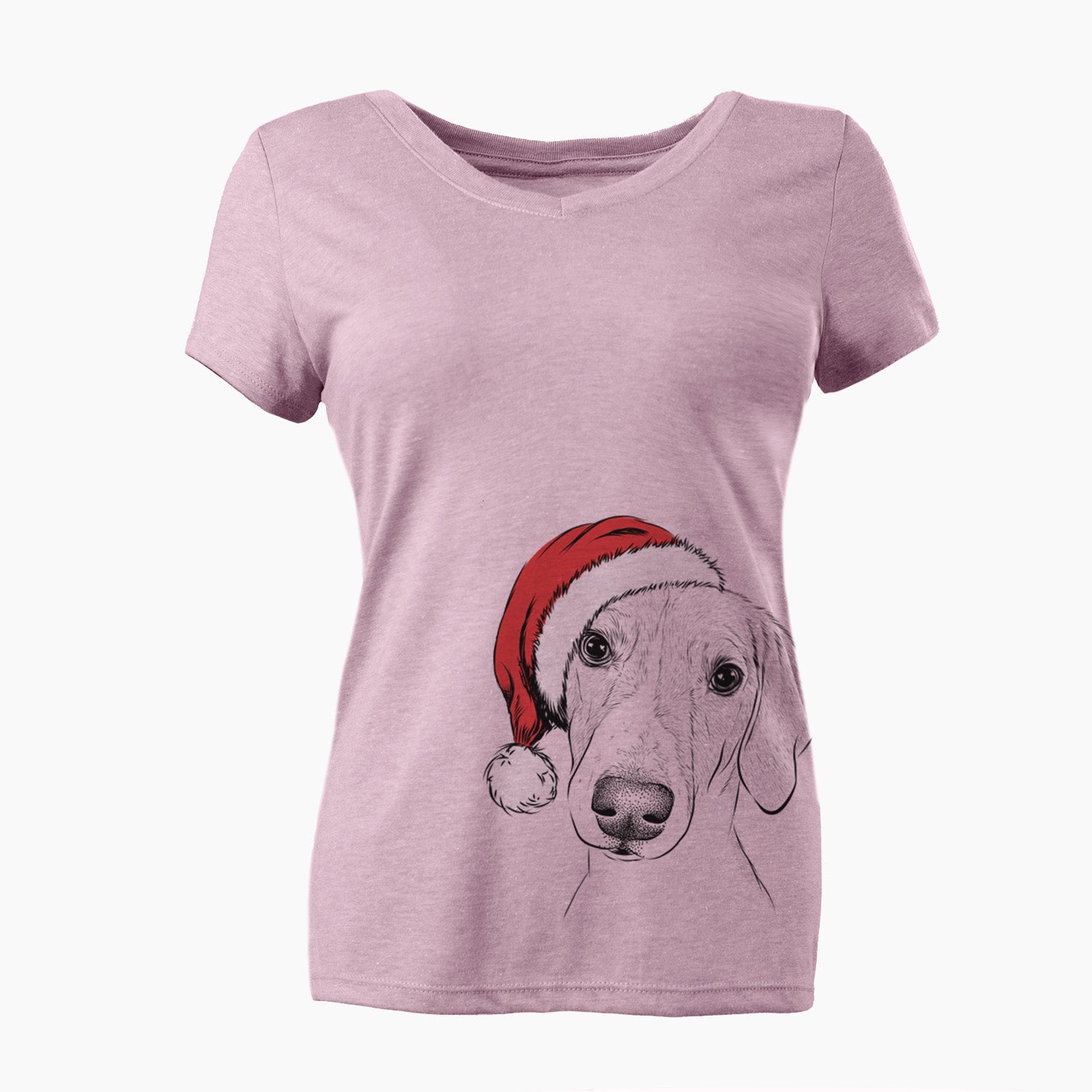 Santa Stanley the Foxhound - Women's Perfect V-neck Shirt