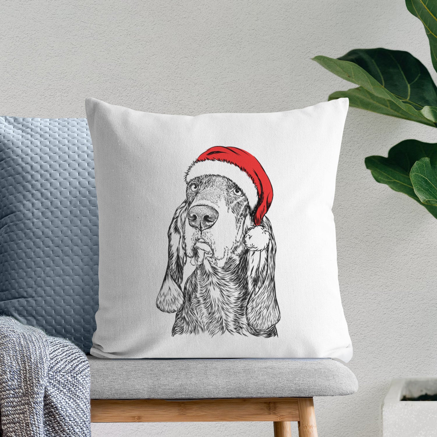 Stu the Black and Tan Coonhound - Throw Pillow Cover