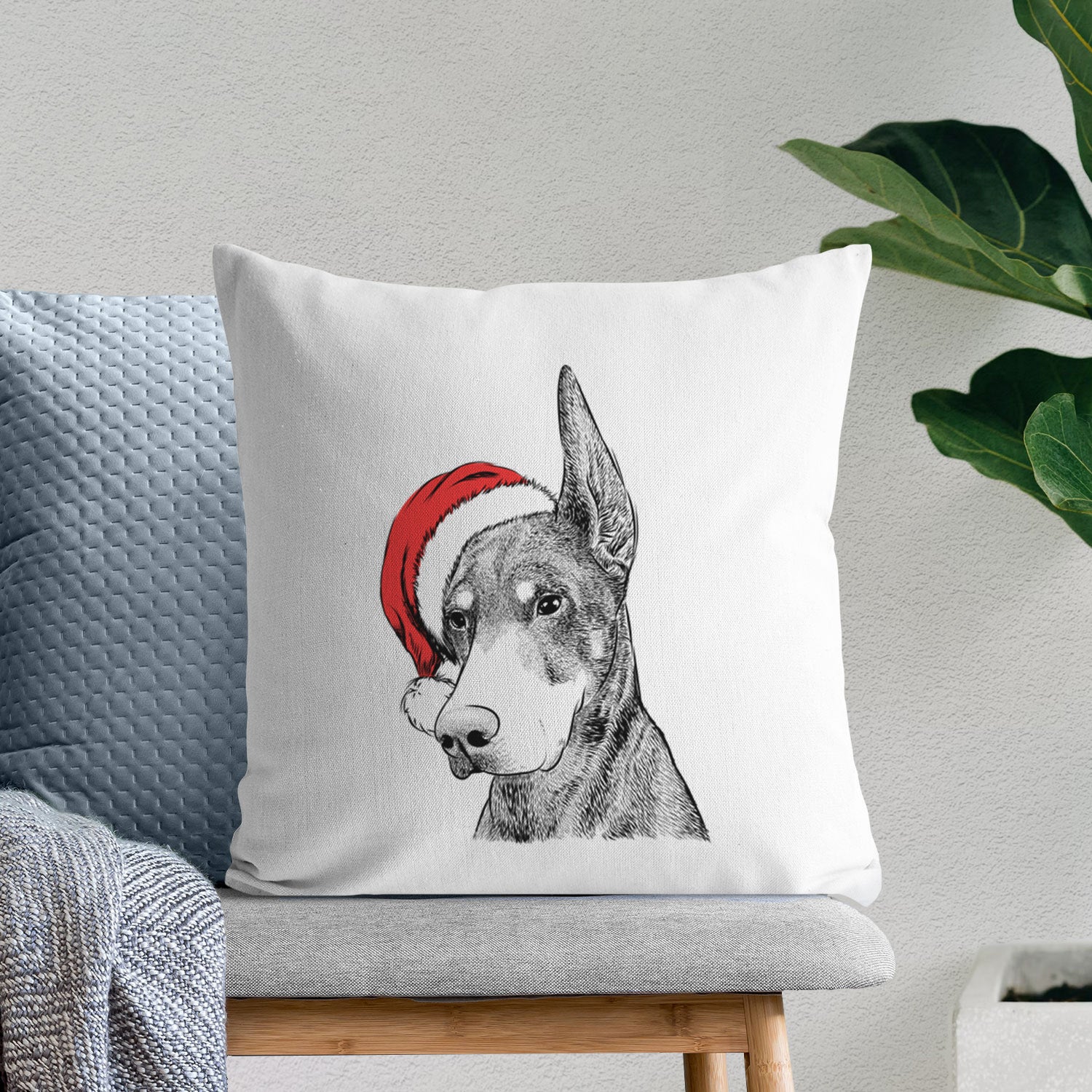 Sunny the Doberman Pinscher - Throw Pillow Cover
