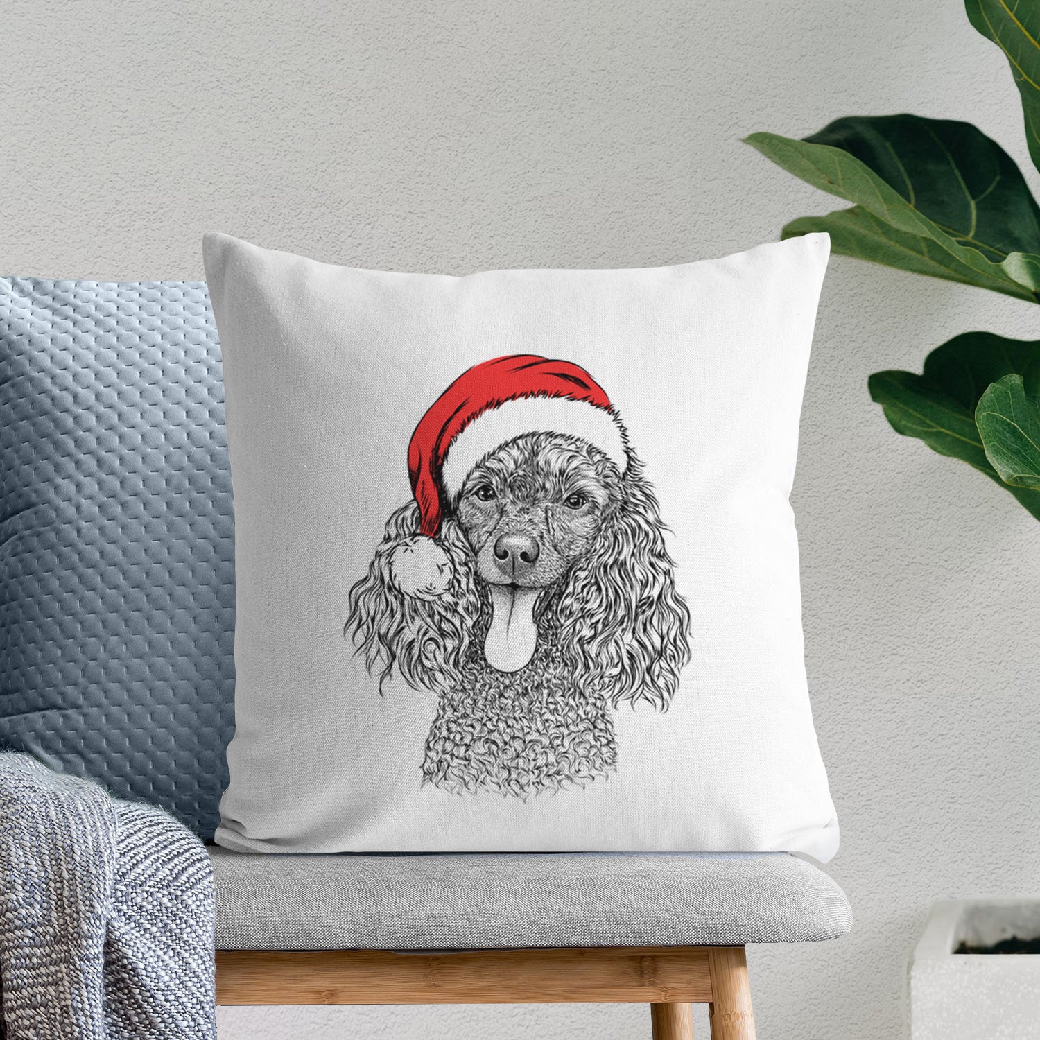 Teddy the Mini Poodle - Throw Pillow Cover