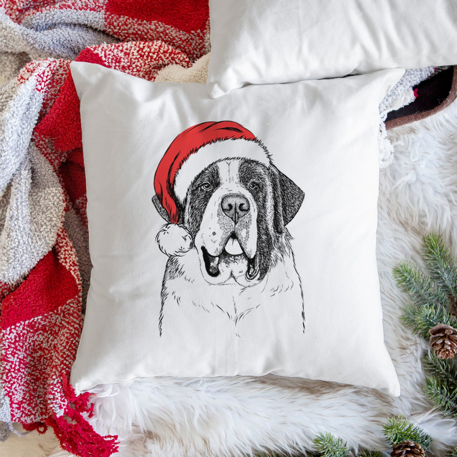Thor the Saint Bernard - Throw Pillow Cover