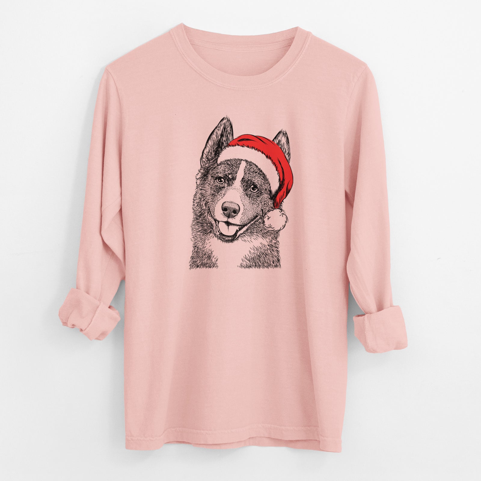 Santa Tosca the Karelian Bear Dog - Men's Heavyweight 100% Cotton Long Sleeve