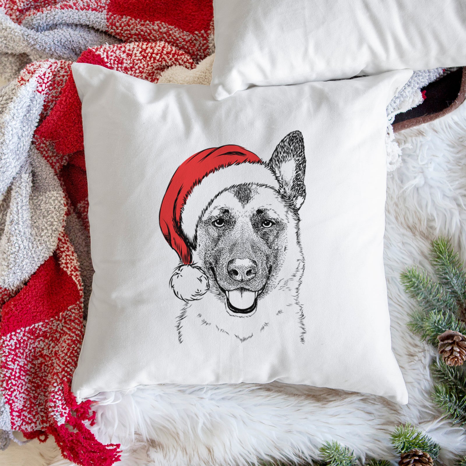 Trooper the German Shepherd - Throw Pillow Cover
