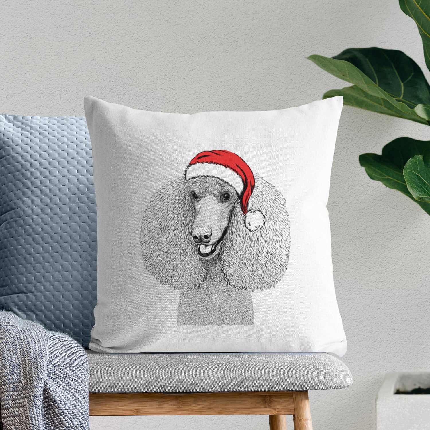 Uncle Tucker the Poodle - Throw Pillow Cover