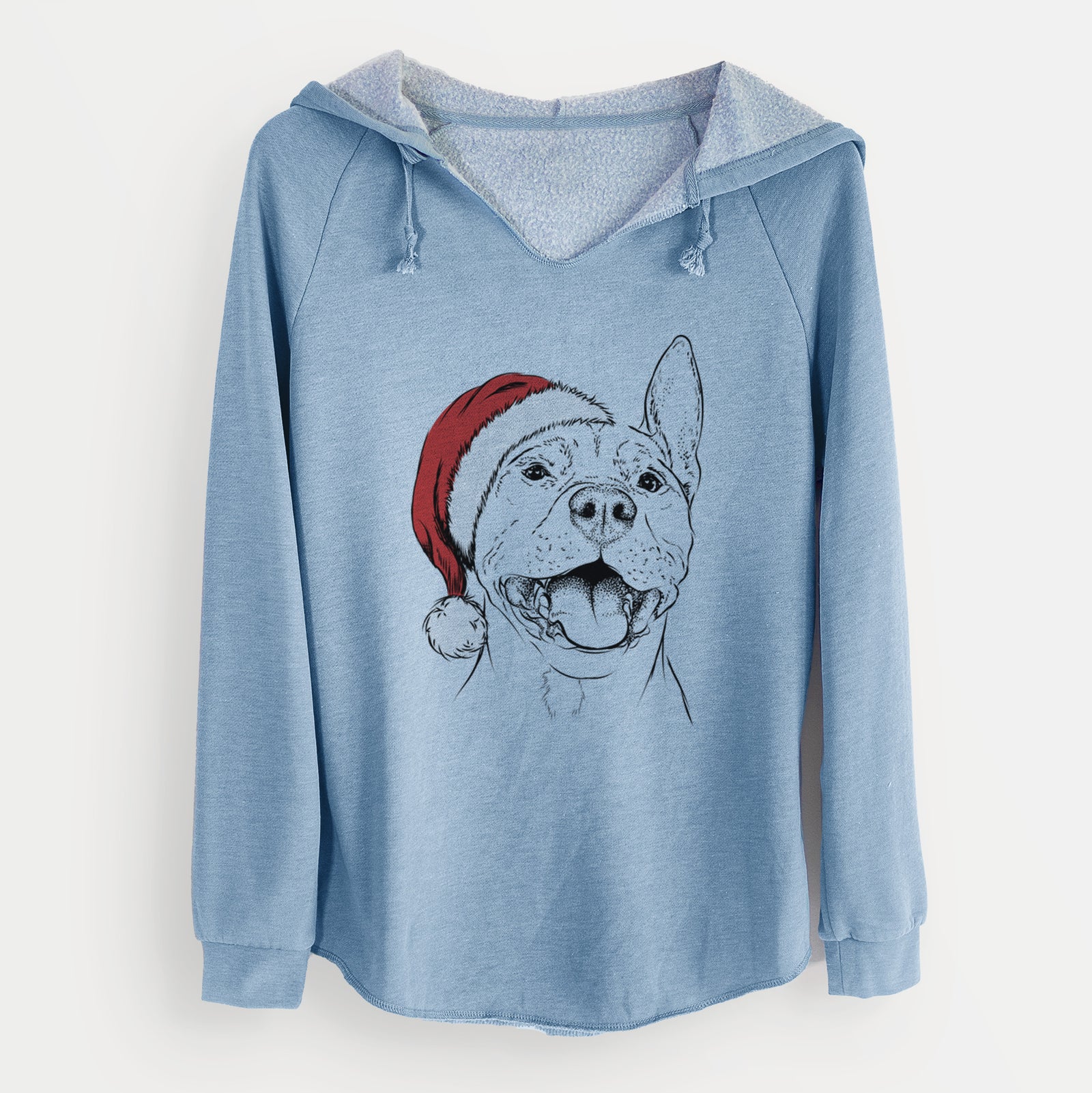 Santa Wally the Pitbull - Cali Wave Hooded Sweatshirt