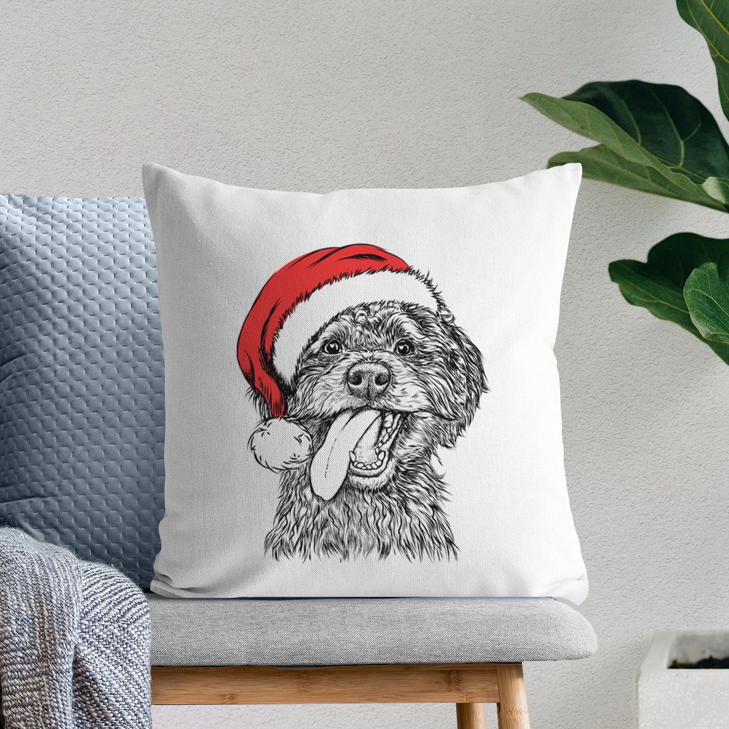 Winnie the Mini Aussiedoodle - Throw Pillow Cover