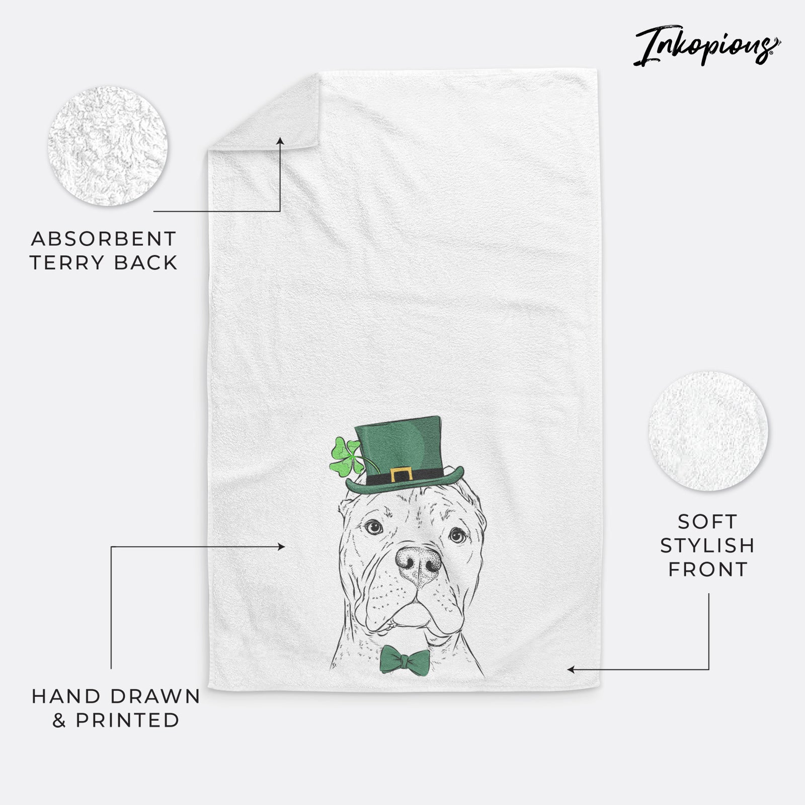 Bam Bam the Pitbull Decorative Hand Towel