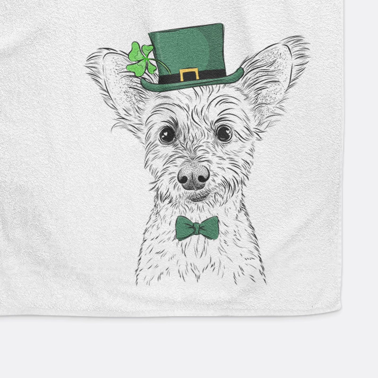 Heidi the Schnauzer Mix Decorative Hand Towel