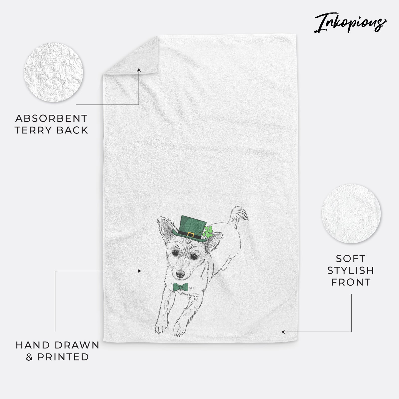 Maisie the Terrier Mix Premium Hand Towel