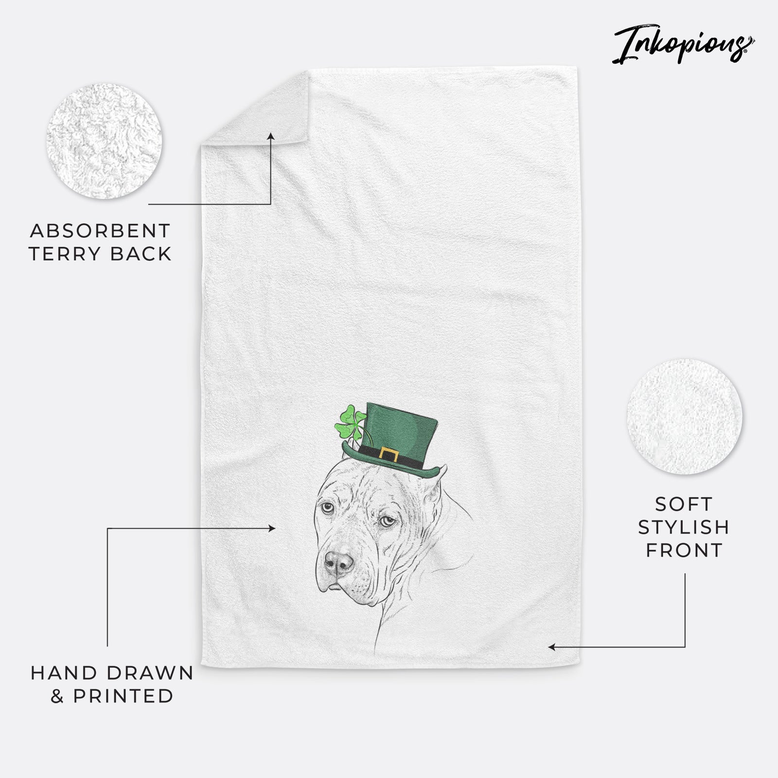 Precious the Staffordshire Terrier Decorative Hand Towel