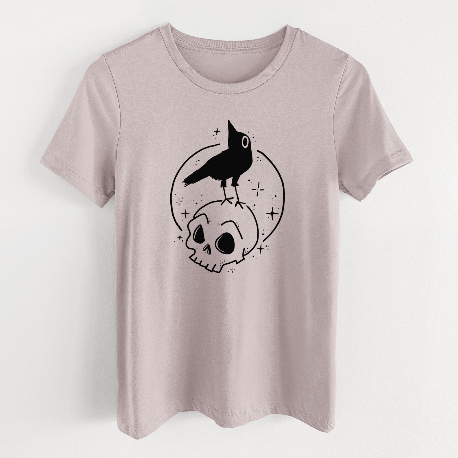 Skull Raven - Women's Lightweight Relaxed Fit 100% Cotton Crewneck