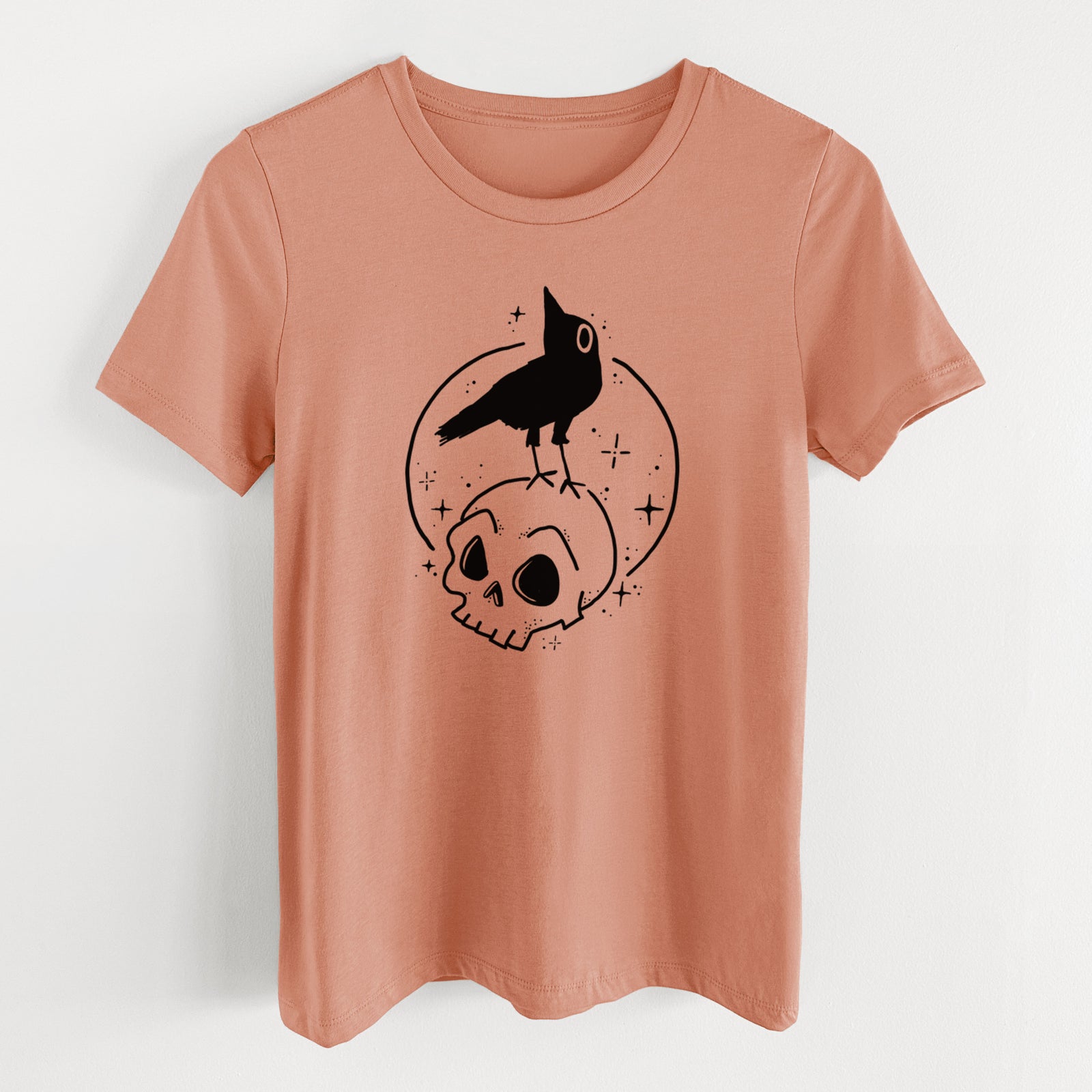 Skull Raven - Women's Lightweight Relaxed Fit 100% Cotton Crewneck