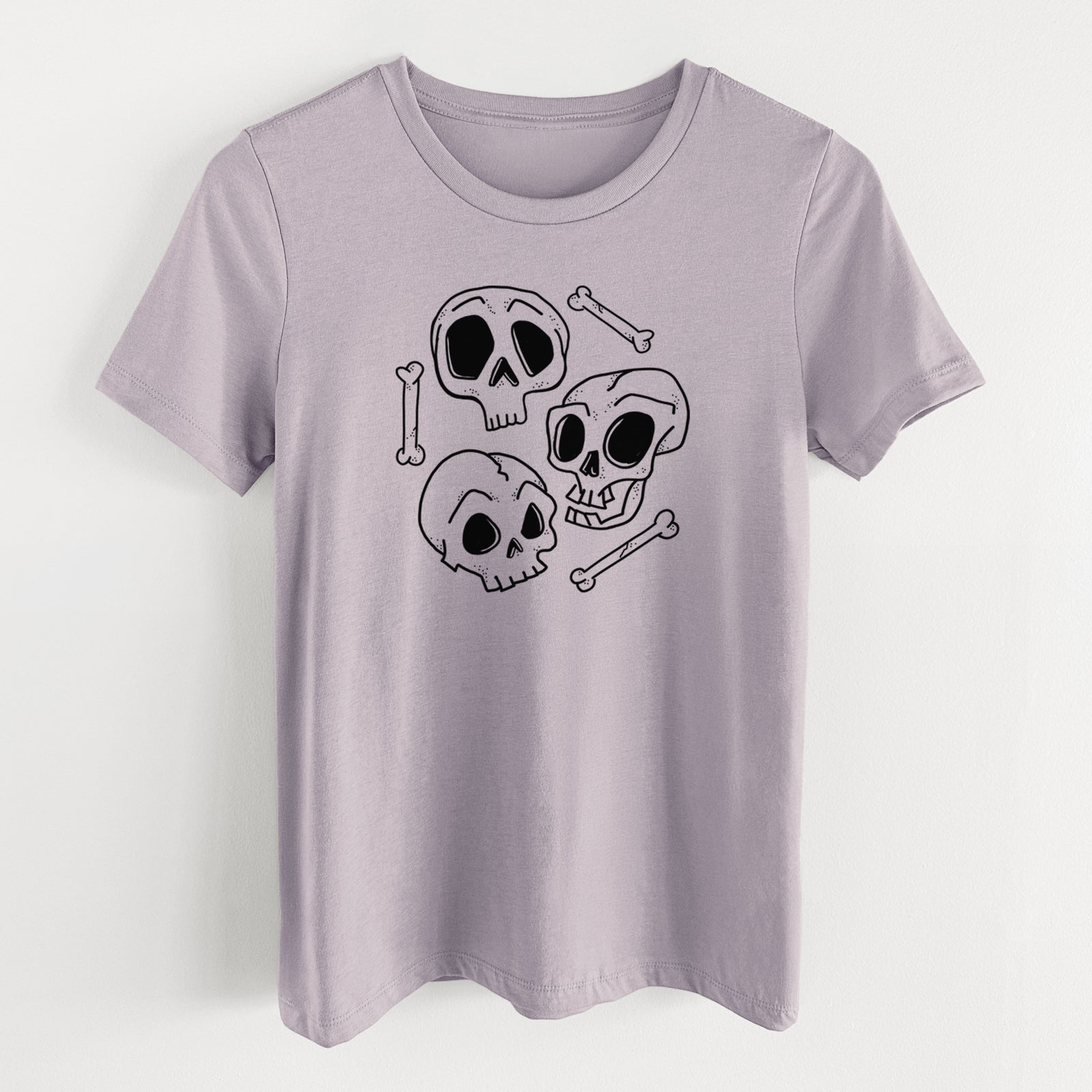 Skull Trio - Women's Lightweight Relaxed Fit 100% Cotton Crewneck