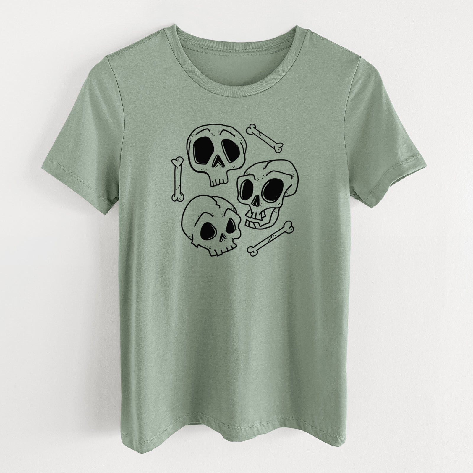 Skull Trio - Women's Lightweight Relaxed Fit 100% Cotton Crewneck