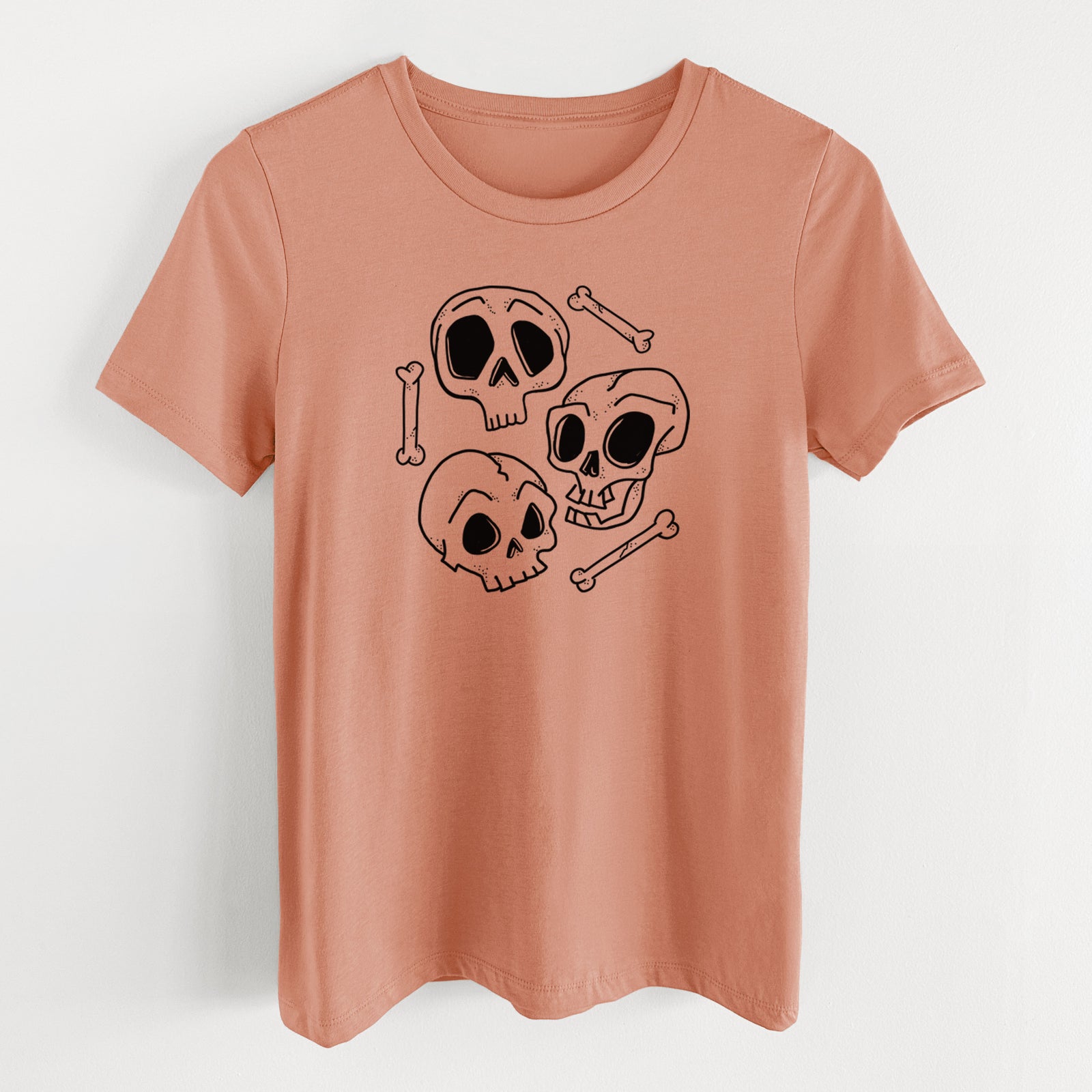 Skull Trio - Women's Lightweight Relaxed Fit 100% Cotton Crewneck