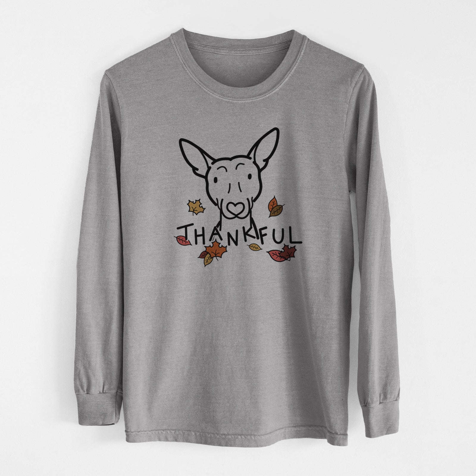 Thankful American Hairless Terrier - Men's Heavyweight 100% Cotton Long Sleeve