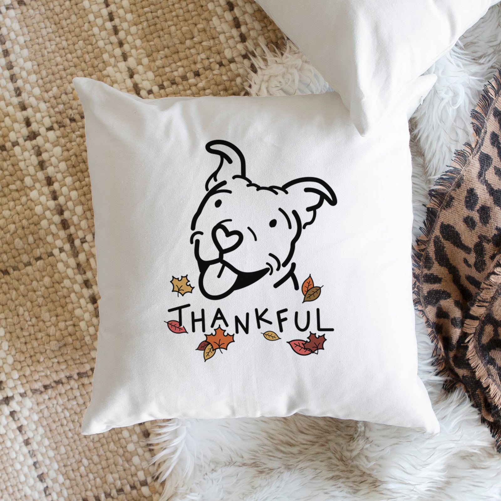 Love Always Pitbull - Arlo - Throw Pillow Cover