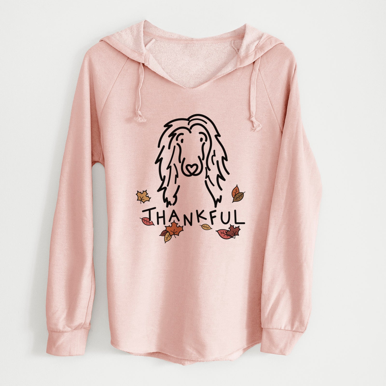 Thankful Afghan Hound - Asher - Cali Wave Hooded Sweatshirt