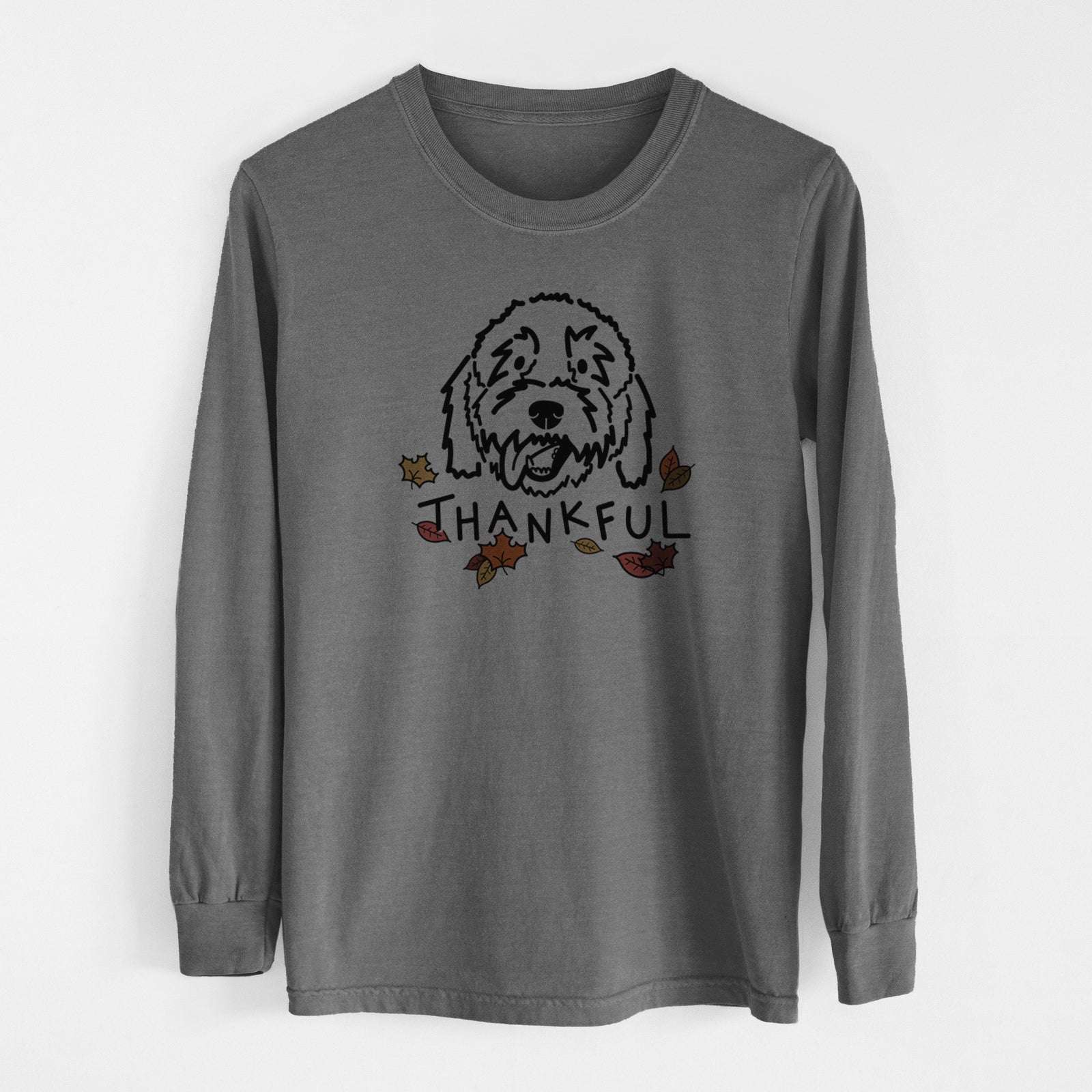 Thankful Goldendoodle - Barry - Men's Heavyweight 100% Cotton Long Sleeve