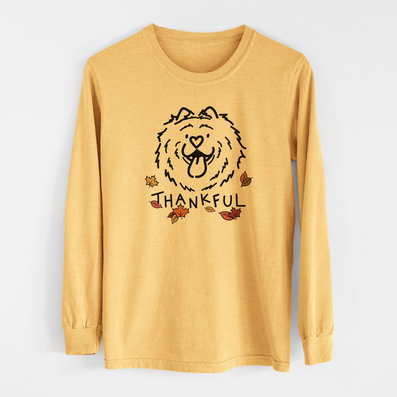 Thankful Chow Chow - Bear - Heavyweight 100% Cotton Long Sleeve