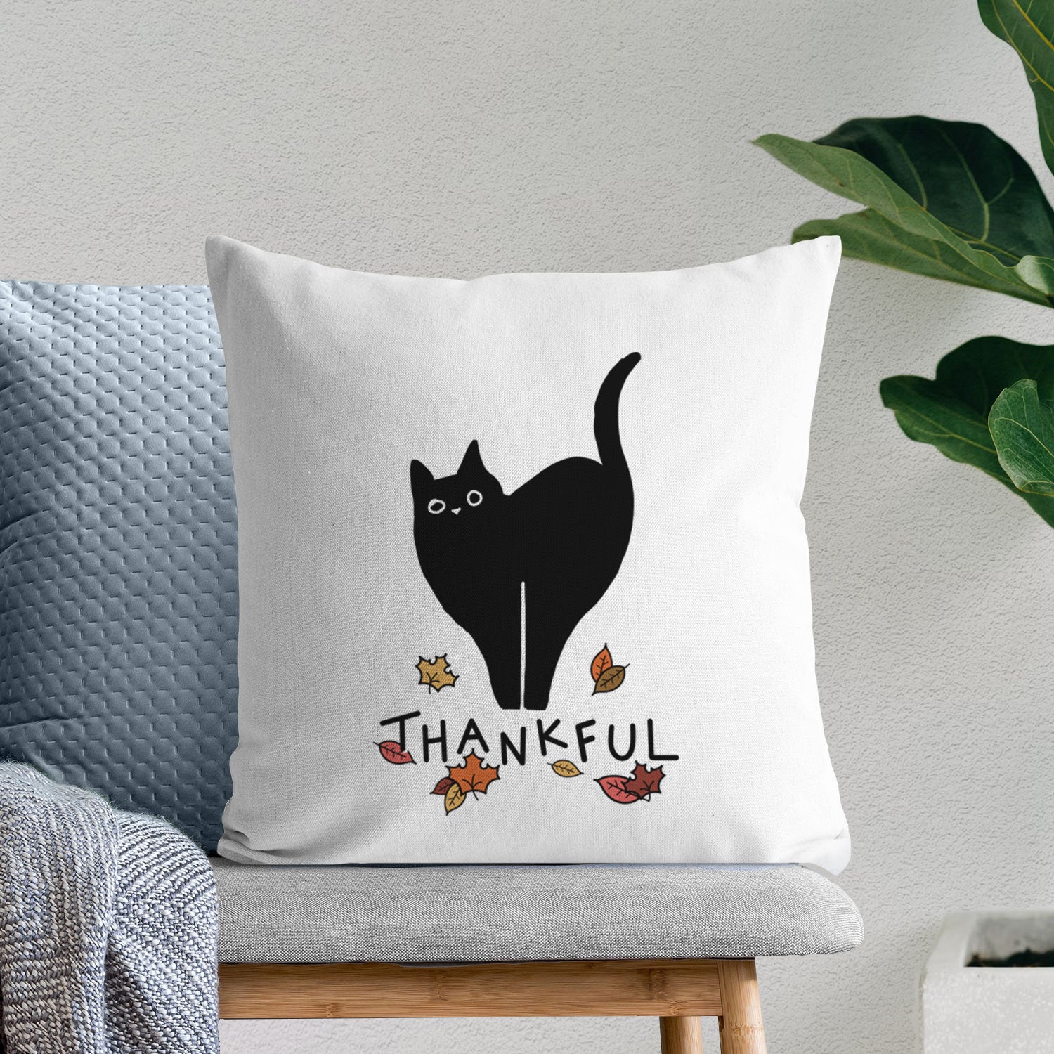 Love Always Black Cat - Bella - Throw Pillow Cover