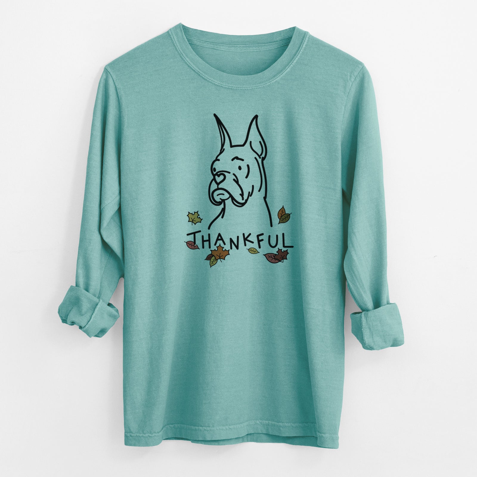Thankful Rescue Boxer - Billy - Heavyweight 100% Cotton Long Sleeve