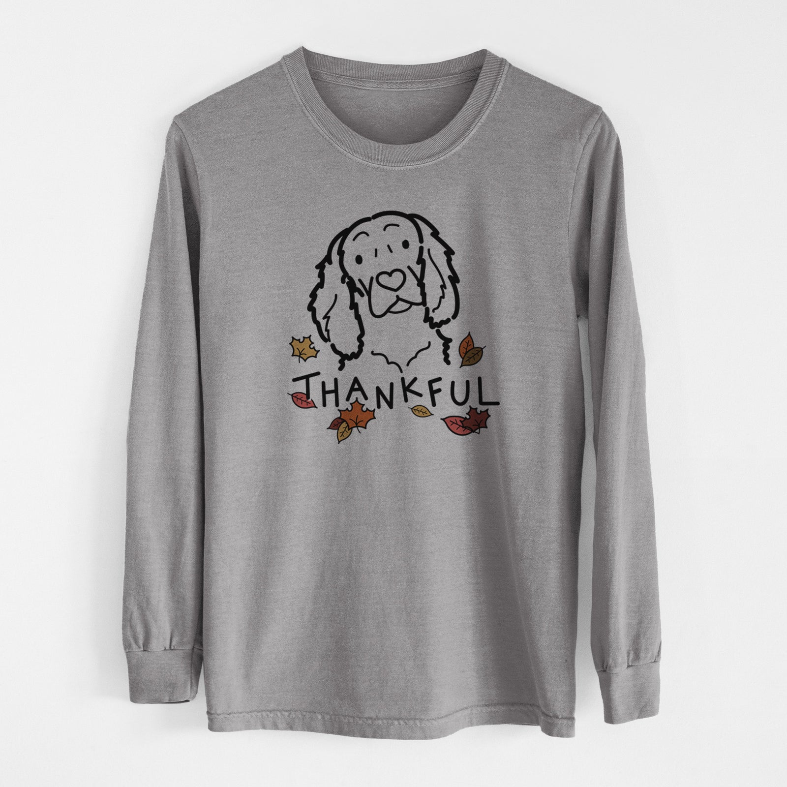 Thankful Boykin Spaniel - Men's Heavyweight 100% Cotton Long Sleeve